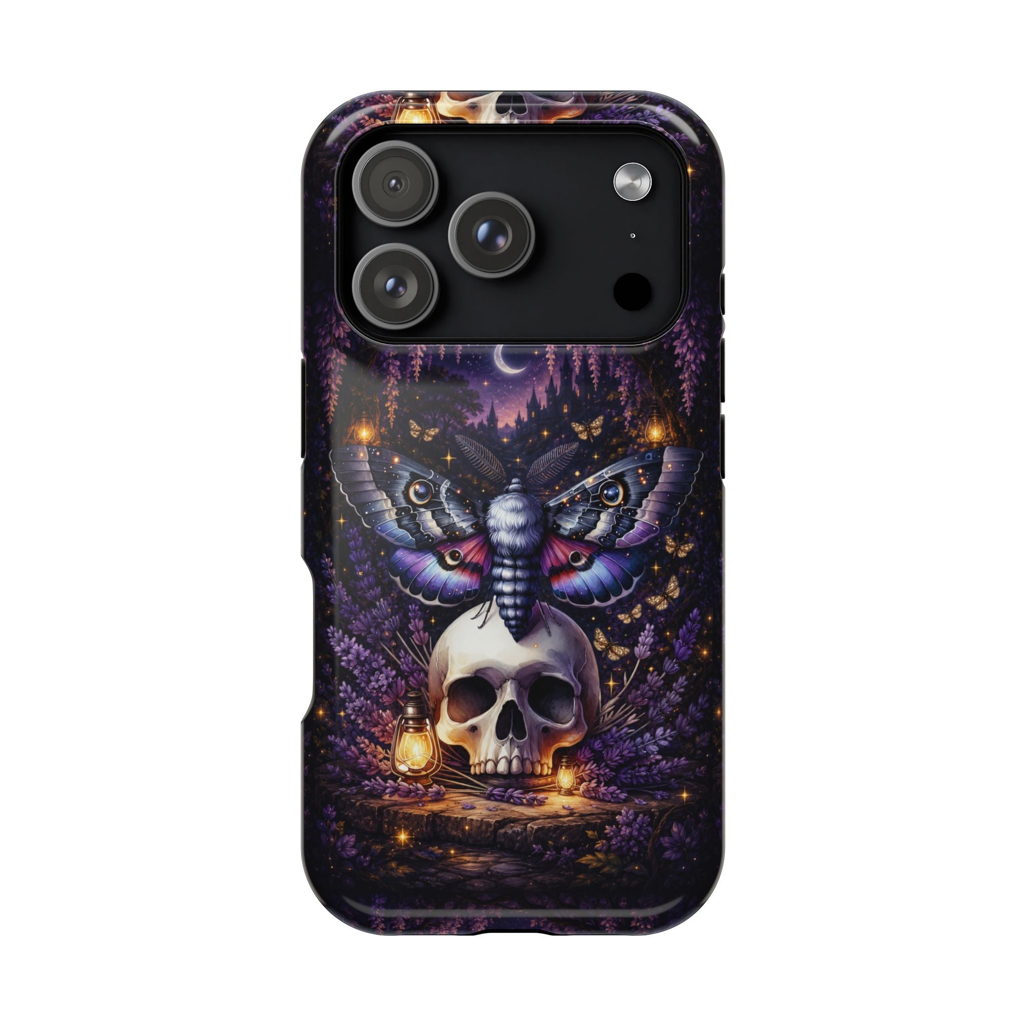 Moth & Skull Phone Case – Dark Mystical MagSafe-Compatible Cover