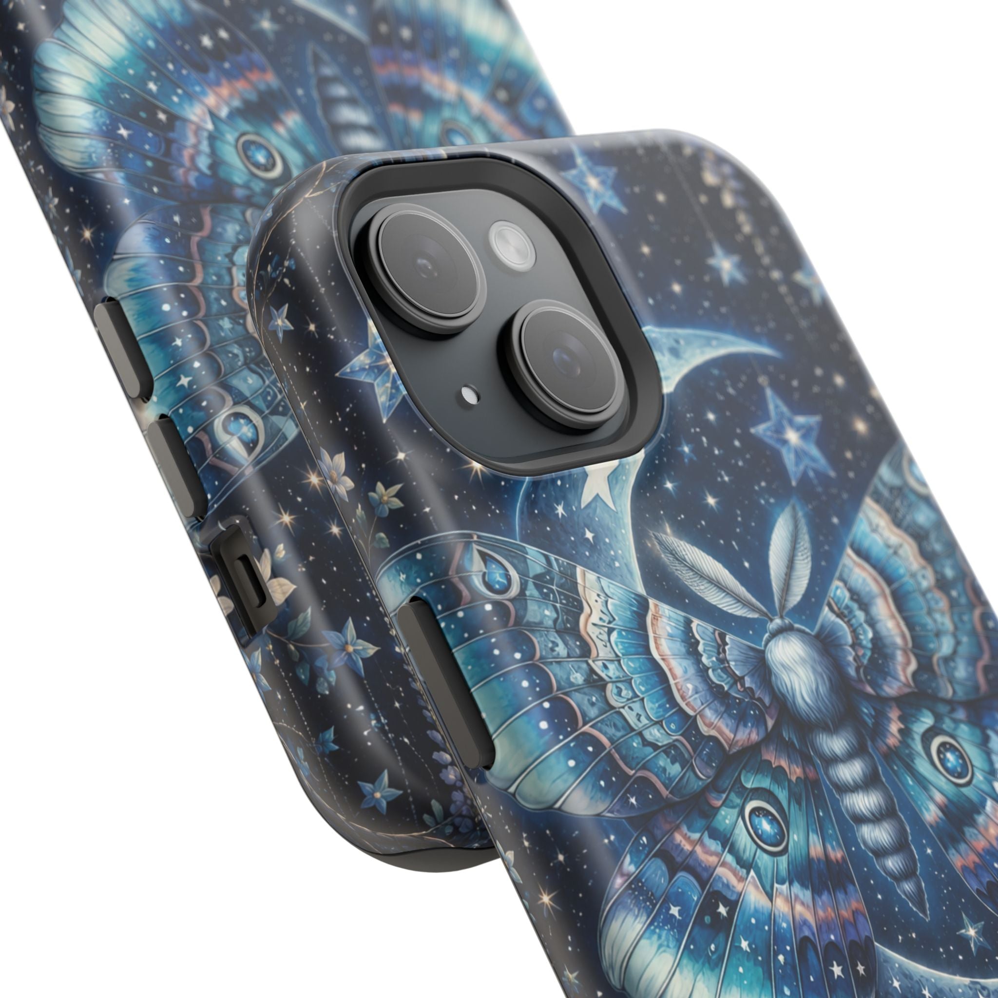 Mystic Moth Moon Phone Case – Night Sky MagSafe-Compatible Cover