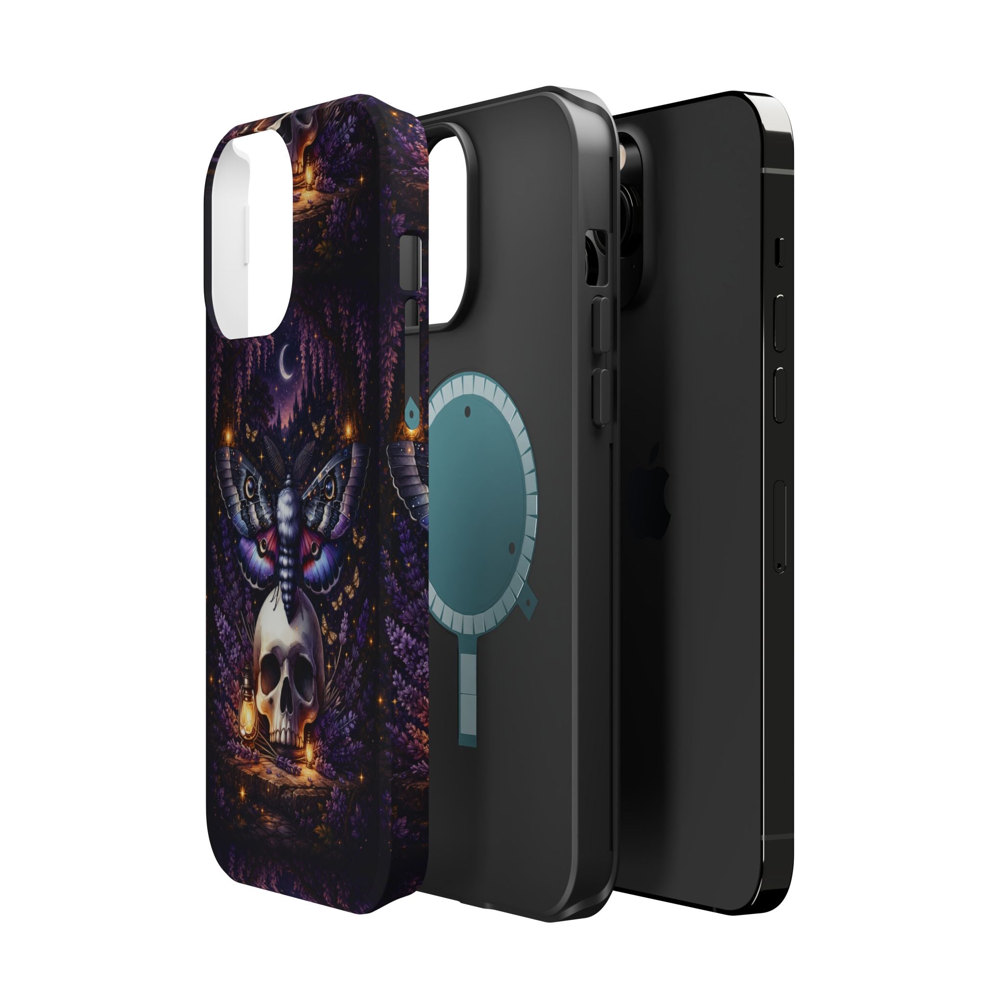 Moth & Skull Phone Case – Dark Mystical MagSafe-Compatible Cover