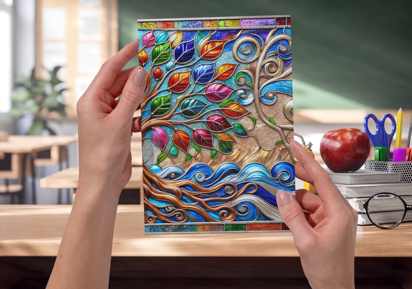 Personalized Vibrant Tree of Life Journal, Nature-Inspired Notebook, Gift for Writers, Dreamers, and Artists, Daily Planner, Journal for