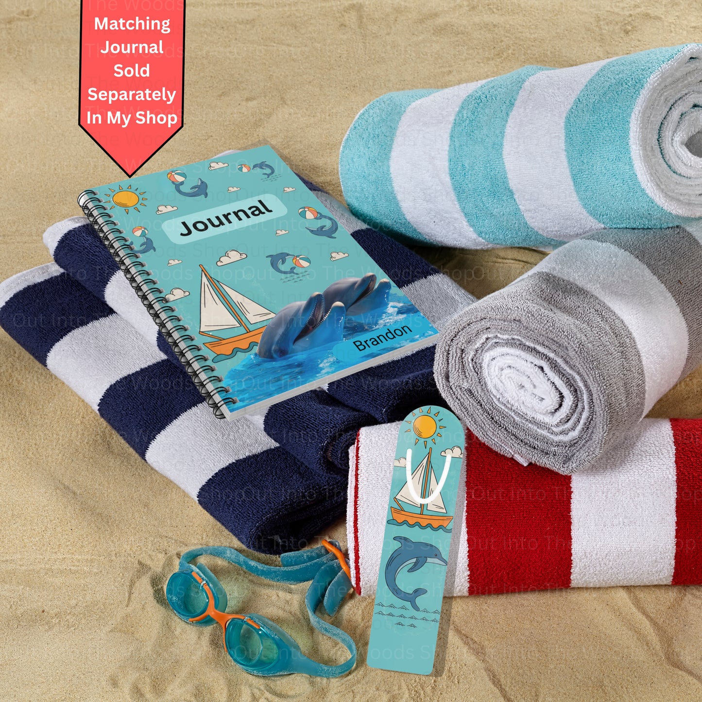Nautical Dolphin Bookmark | Ocean-Themed Reading Accessory, Sailboat Design, Gifts for Book Lovers, Summer Decor, Literary Gifts