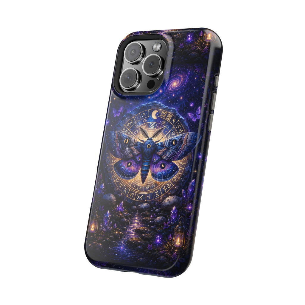 Astrological Moth Phone Case – Celestial MagSafe-Compatible Cover