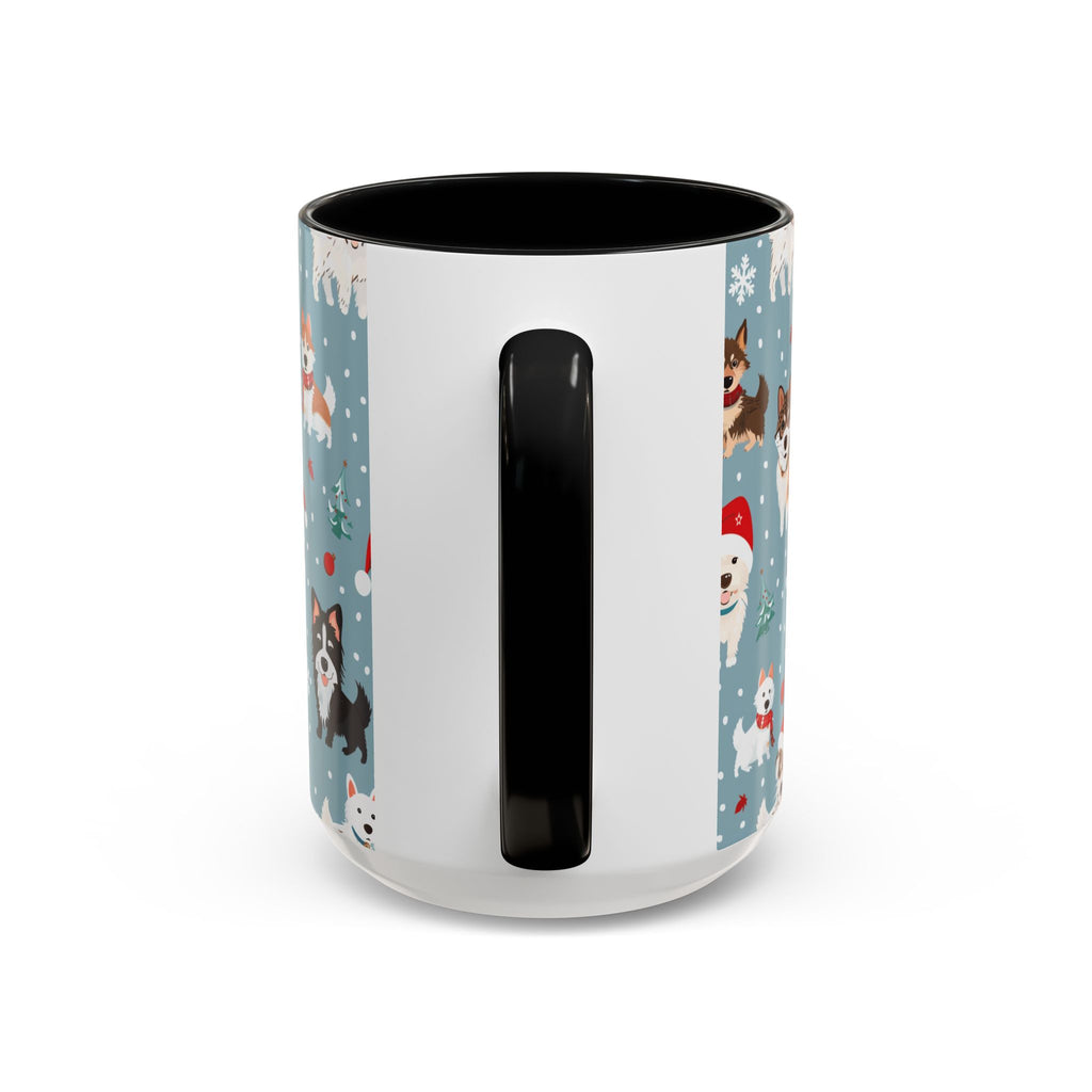 Corgi Holiday Coffee Mug – Cute Santa Dog Pattern Accent Mug (11/15oz)