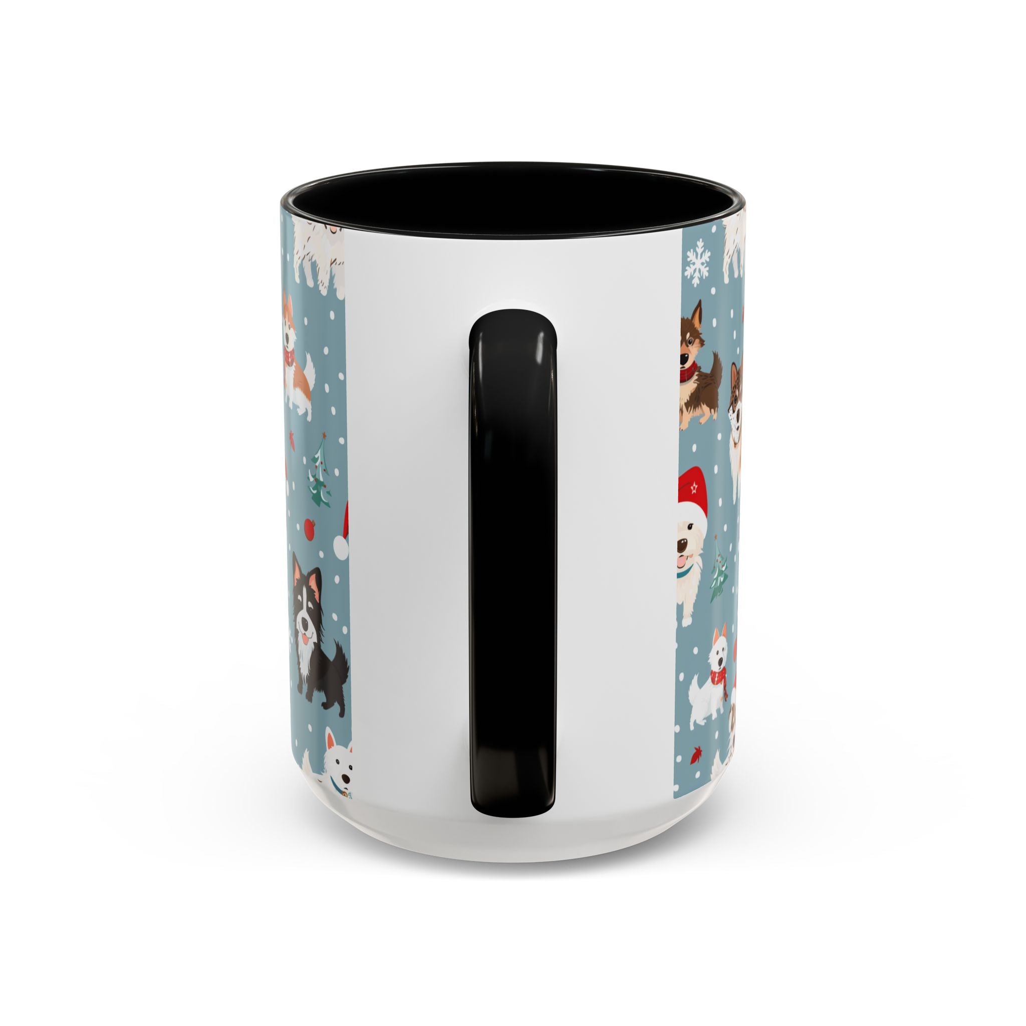 Corgi Holiday Coffee Mug – Cute Santa Dog Pattern Accent Mug (11/15oz)