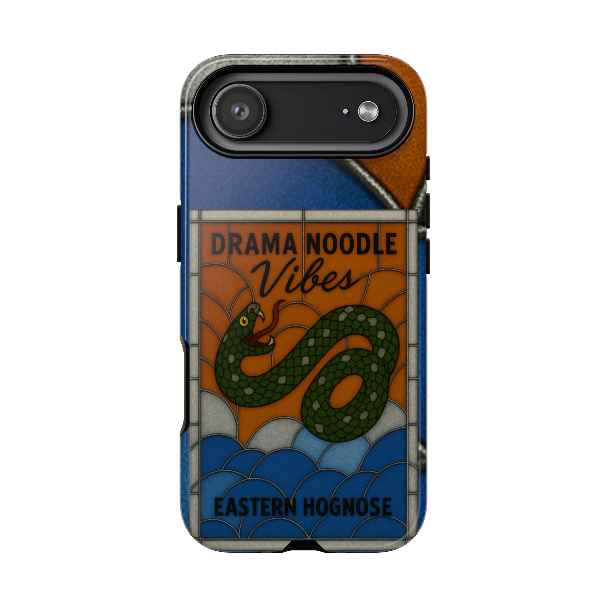 Stained Glass Snake Phone Case – Vibrant Drama Noodle Aesthetic Cover