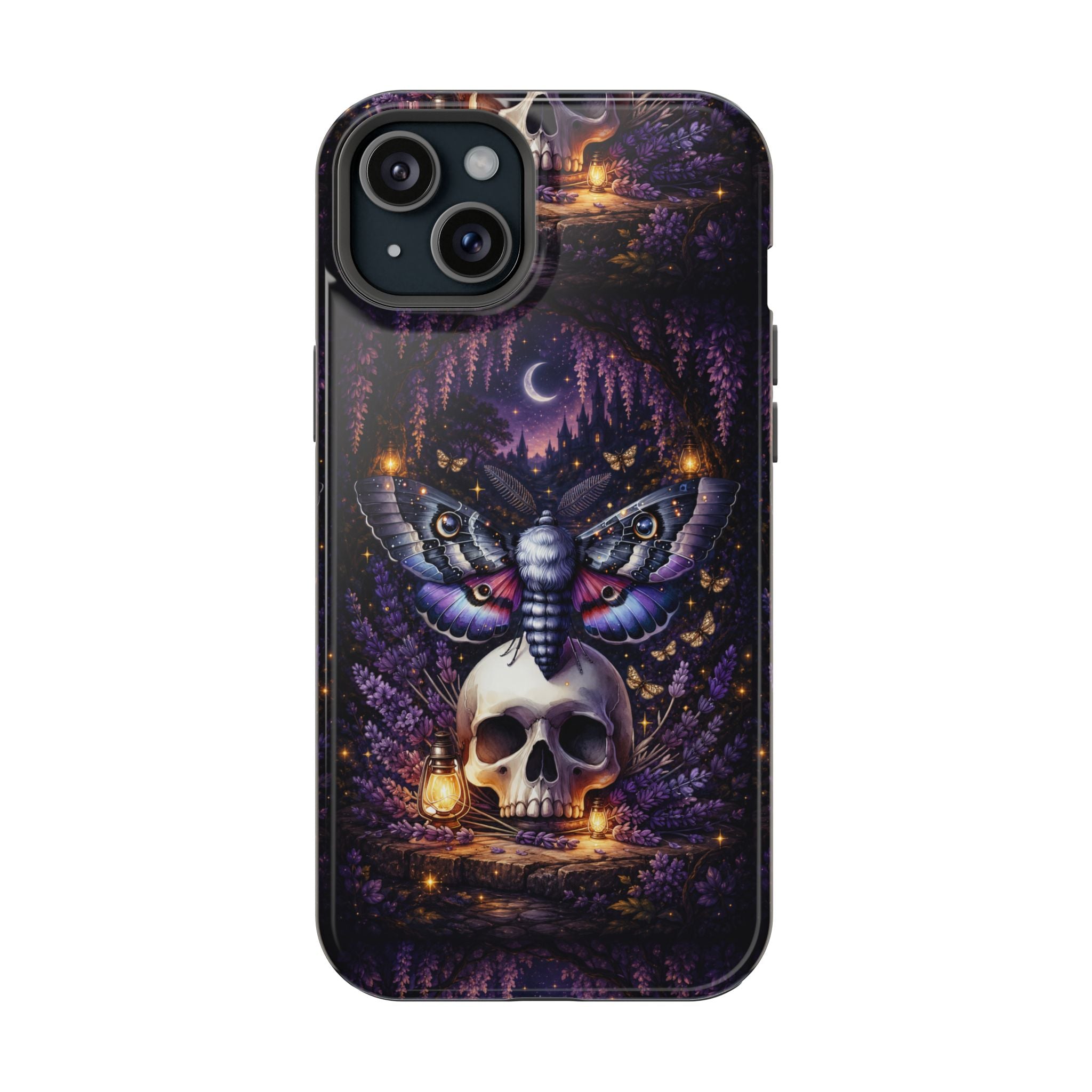 Moth & Skull Phone Case – Dark Mystical MagSafe-Compatible Cover