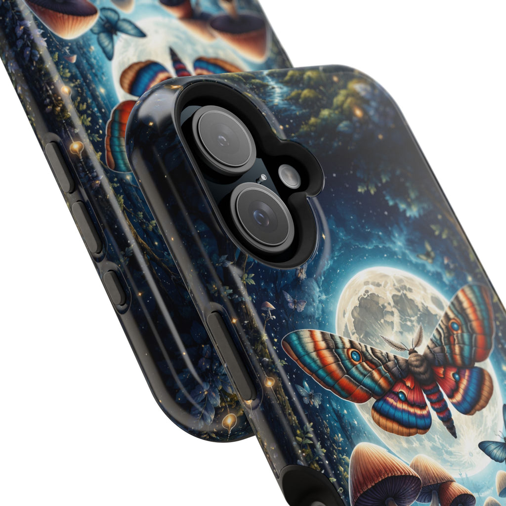 Mystic Moth Moon Phone Case – Whimsical MagSafe-Compatible Cover