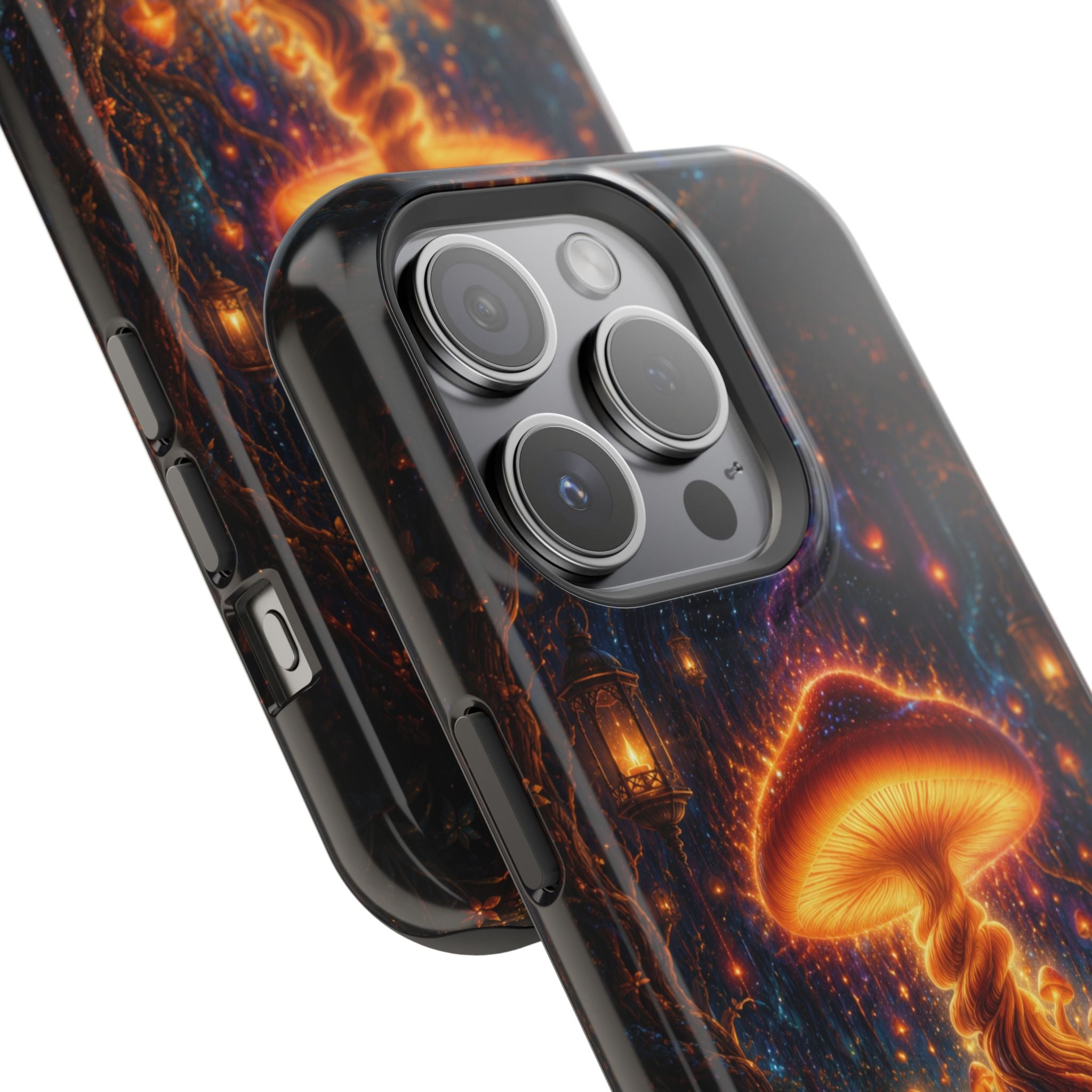 Psychedelic Glowing Mushroom Phone Case – MagSafe Galaxy Art Cover