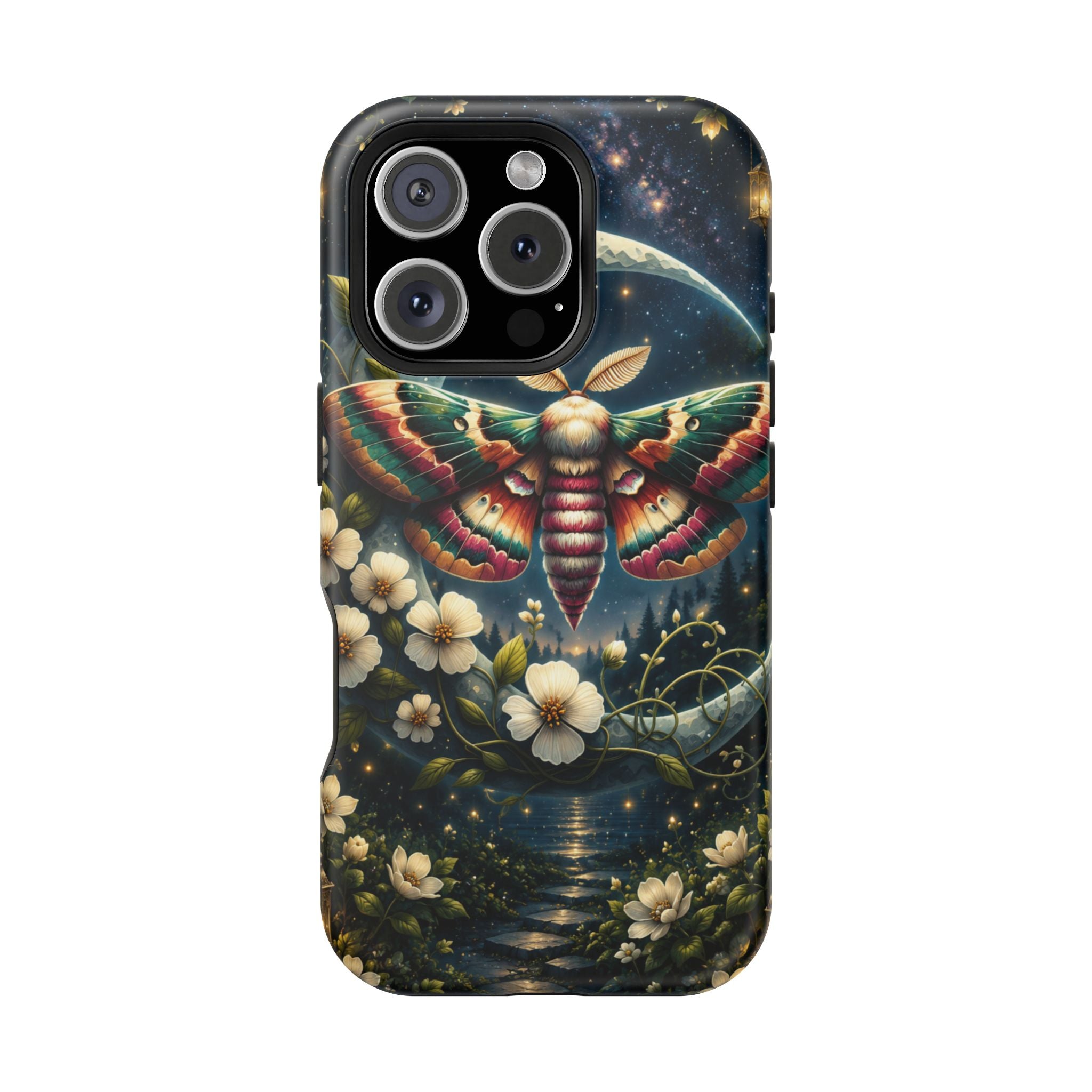 Mystic Moth Floral Nightscape Phone Case – MagSafe Cover