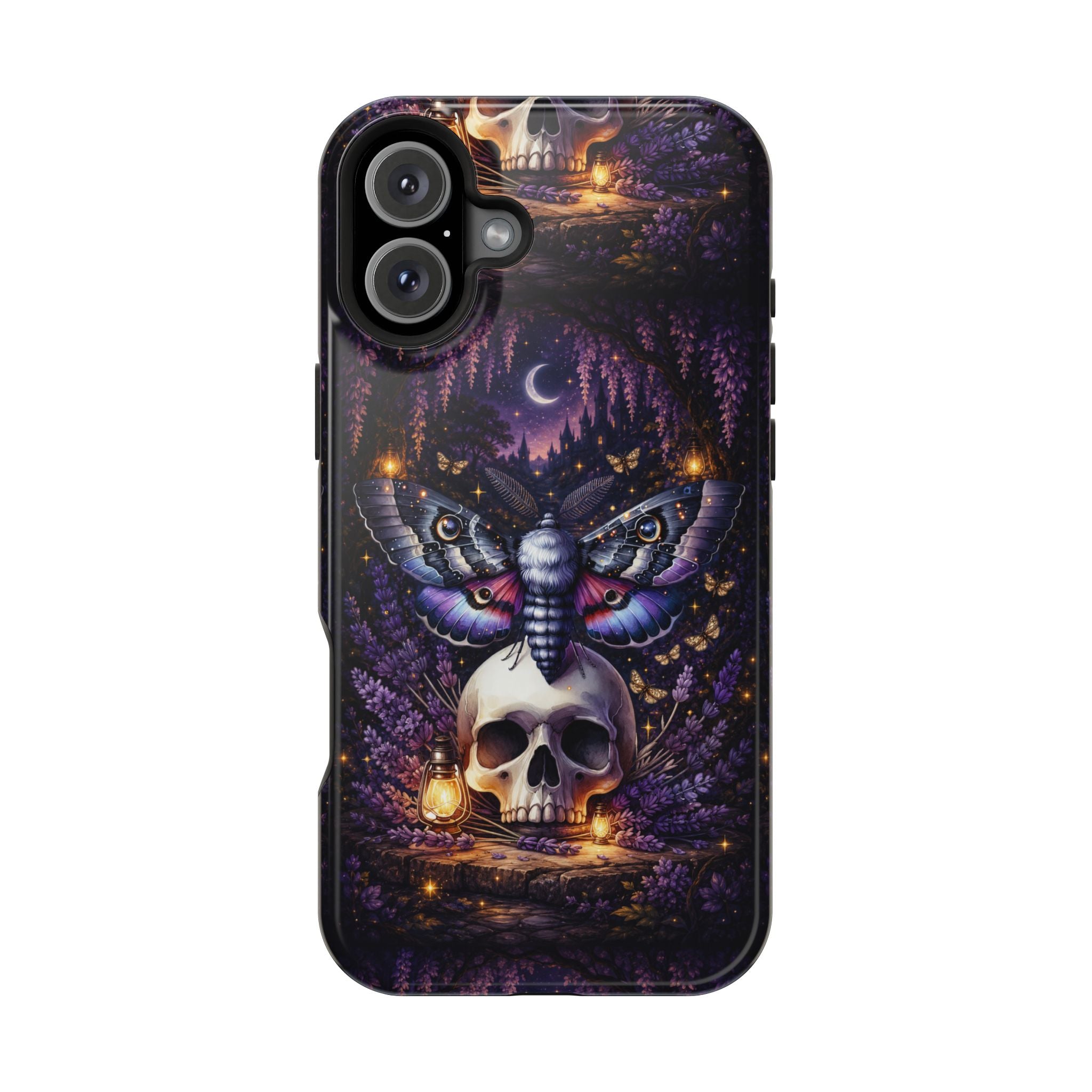 Moth & Skull Phone Case – Dark Mystical MagSafe-Compatible Cover