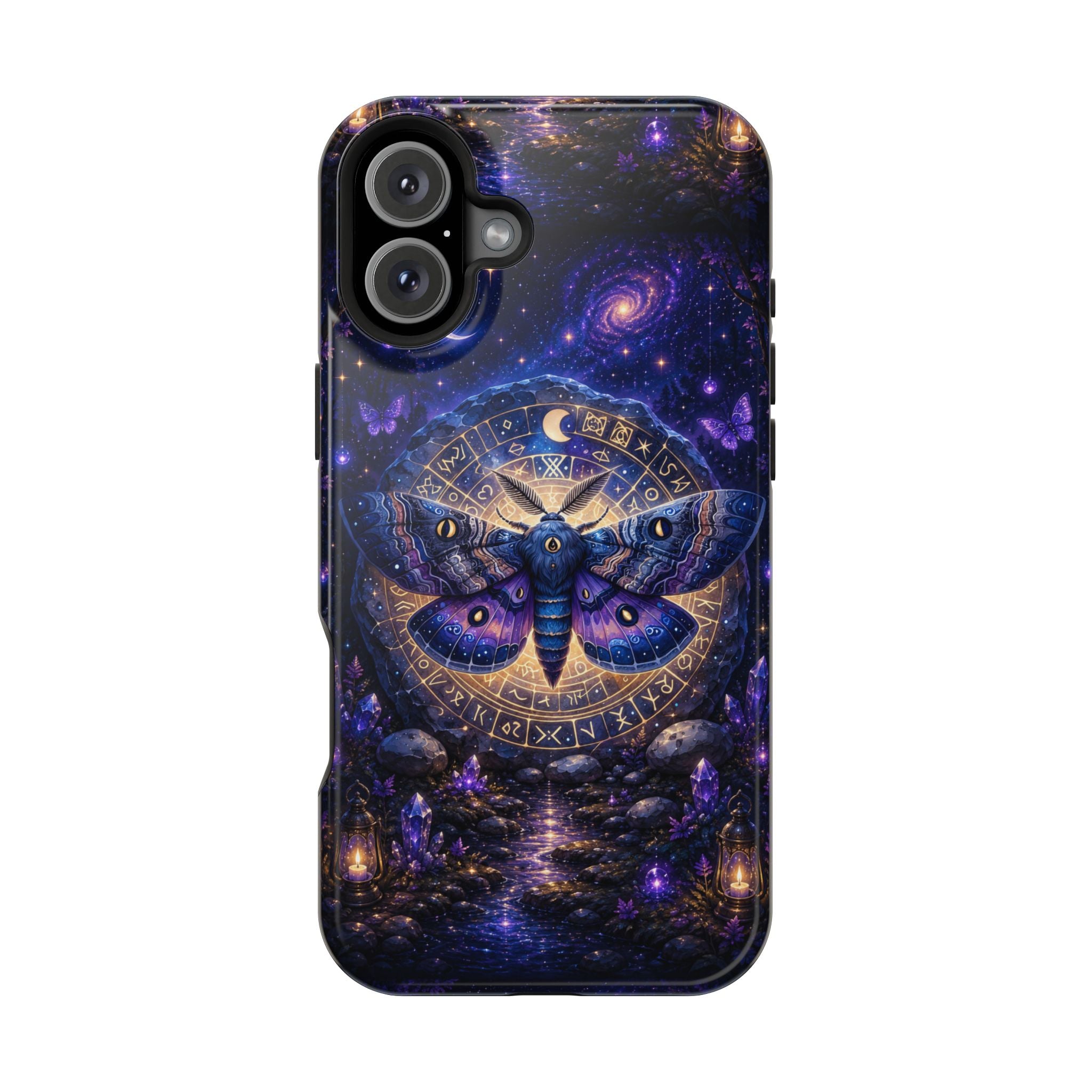 Astrological Moth Phone Case – Celestial MagSafe-Compatible Cover