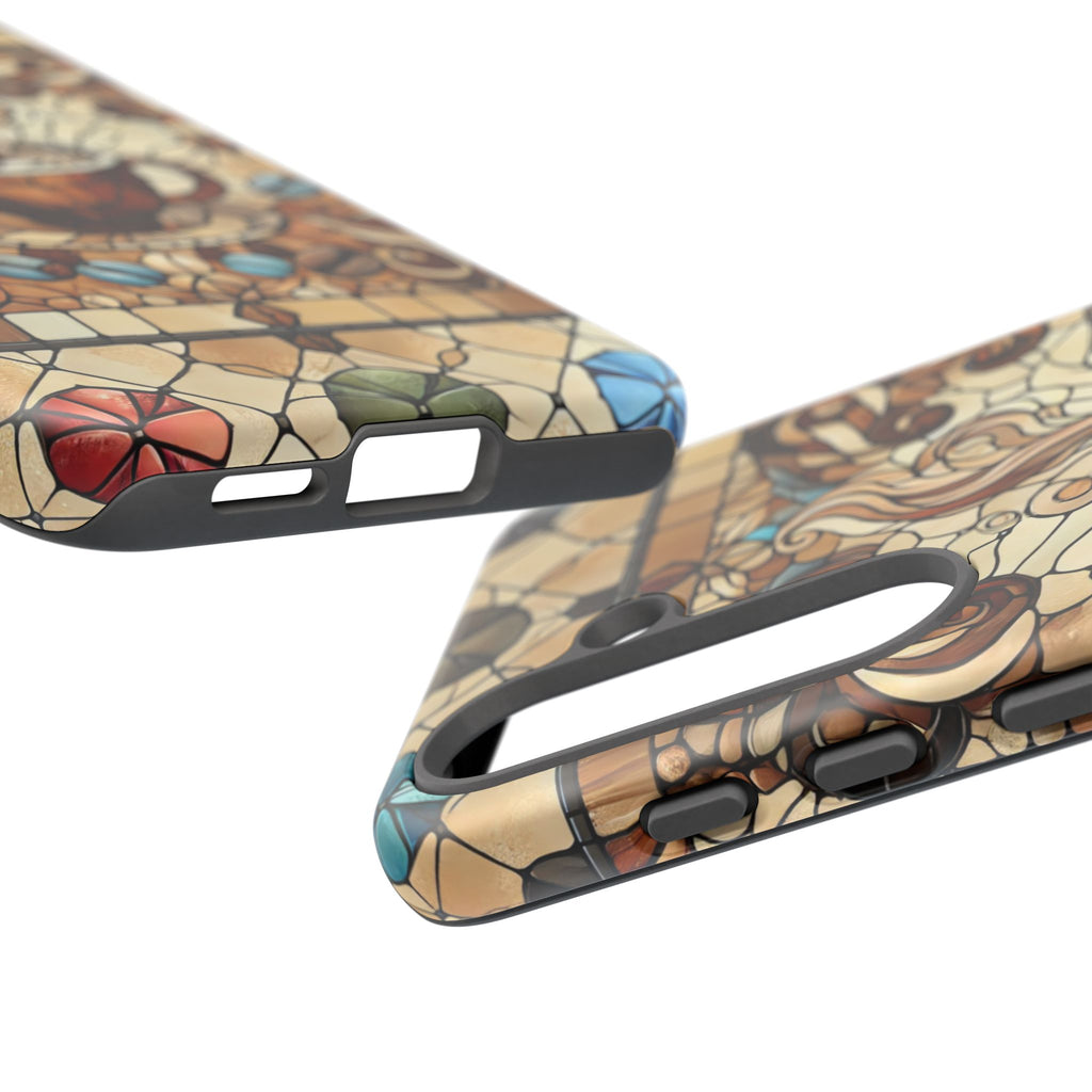 Stained Glass Coffee Android Phone Case – Shockproof TPU, 3D Wrap