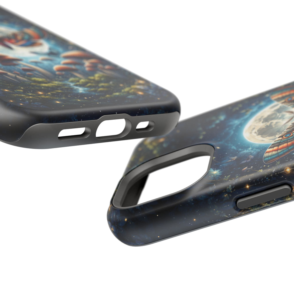 Mystic Moth Moon Phone Case – Whimsical MagSafe-Compatible Cover
