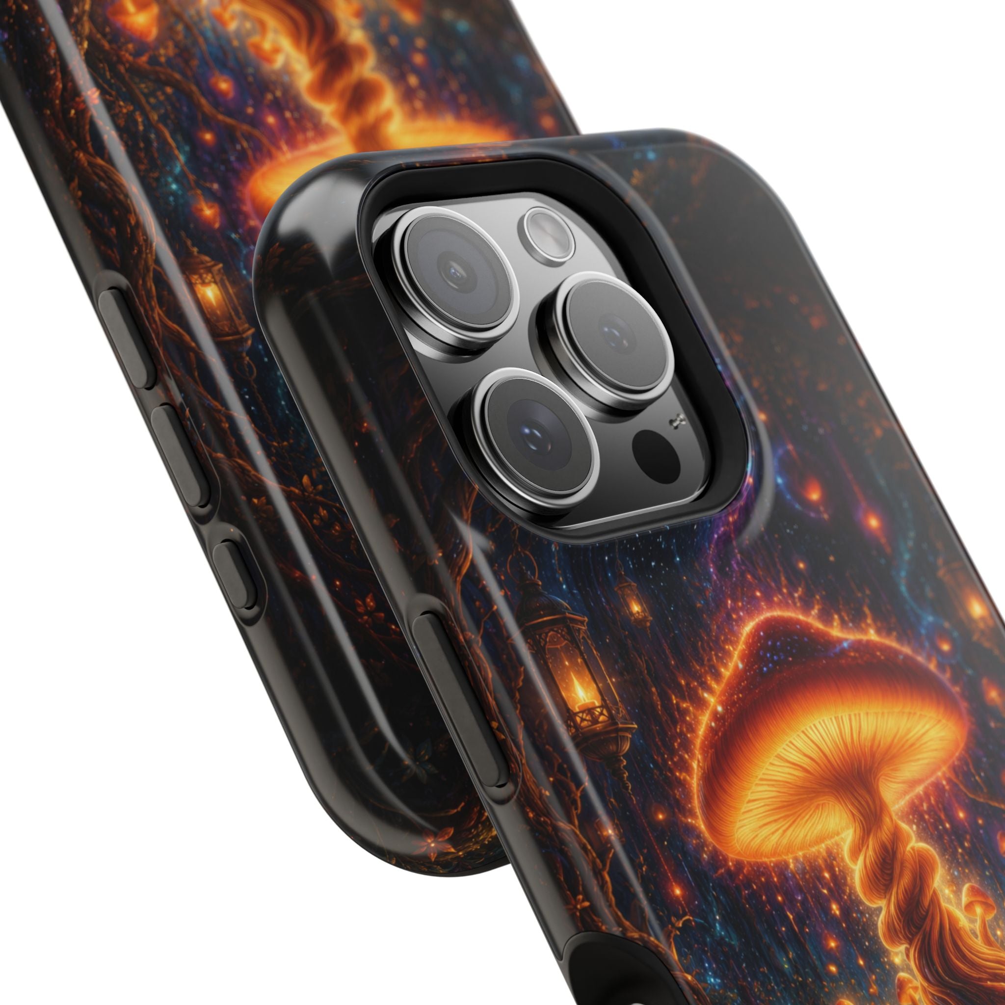 Psychedelic Glowing Mushroom Phone Case – MagSafe Galaxy Art Cover