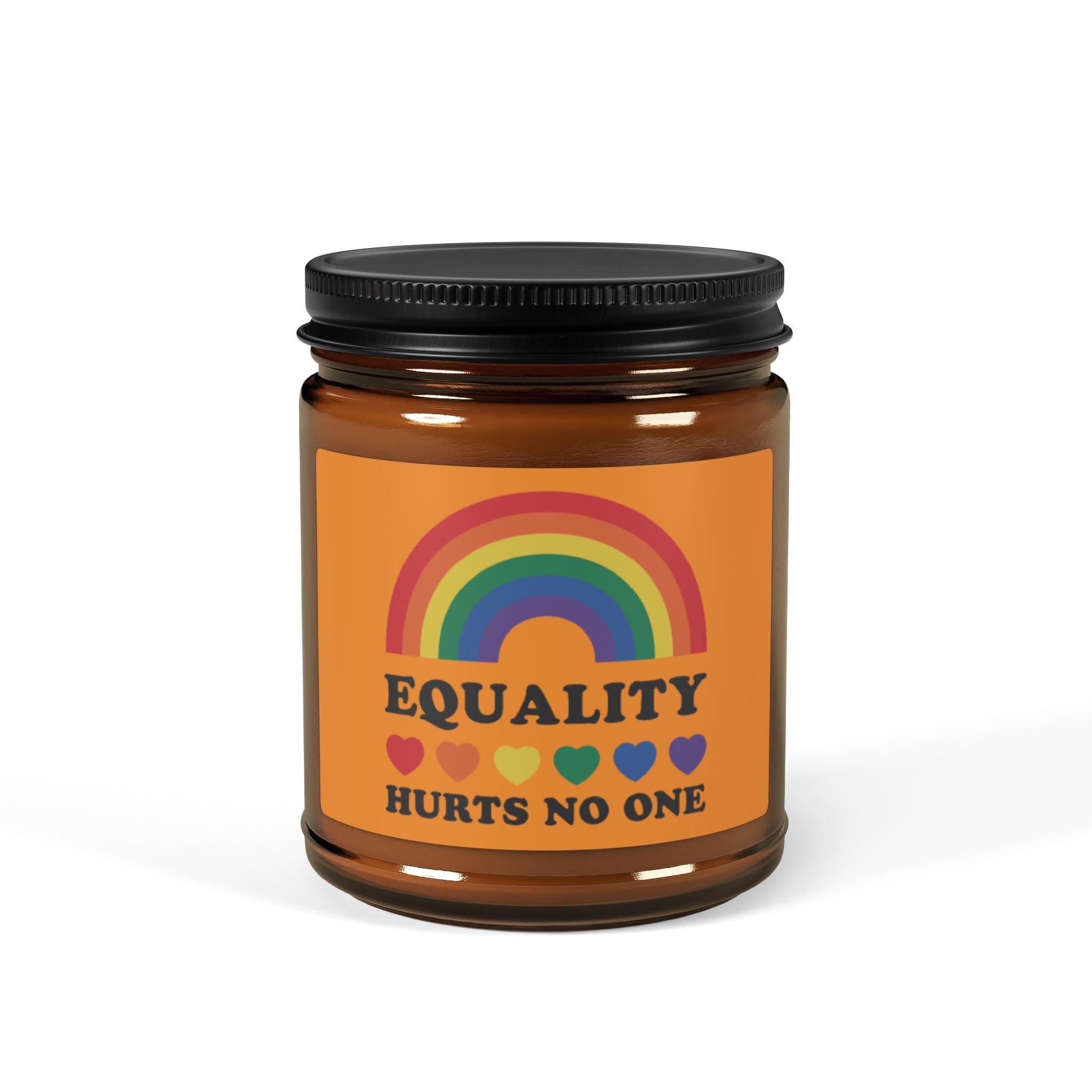 Rainbow Equality Scented Soy Candle, LGBTQ+ Pride Month Celebration Statement Gift From Daughter Son, Rainbow Pride Fathers Day Gift For Dad