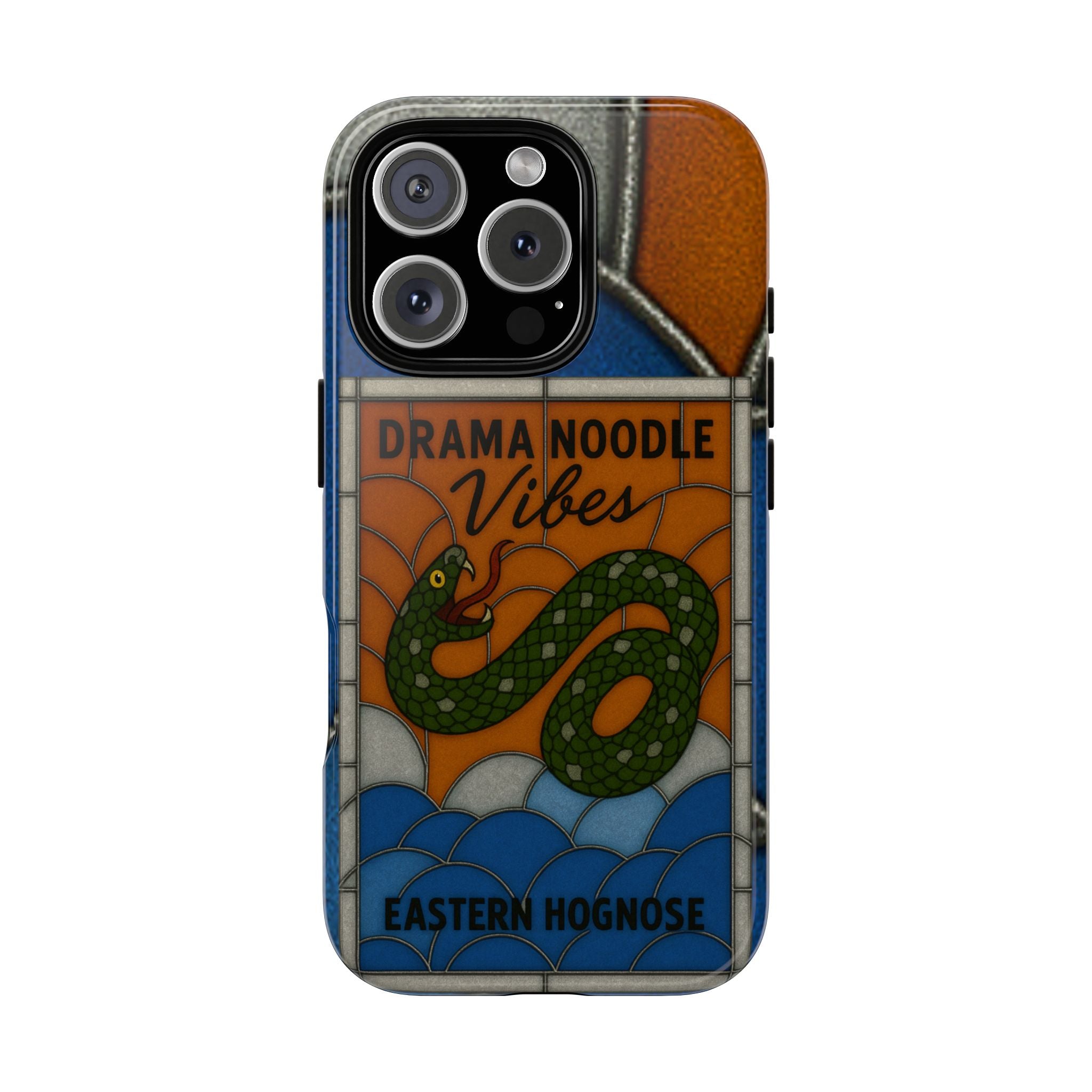 Stained Glass Snake Phone Case – Vibrant Drama Noodle Aesthetic Cover