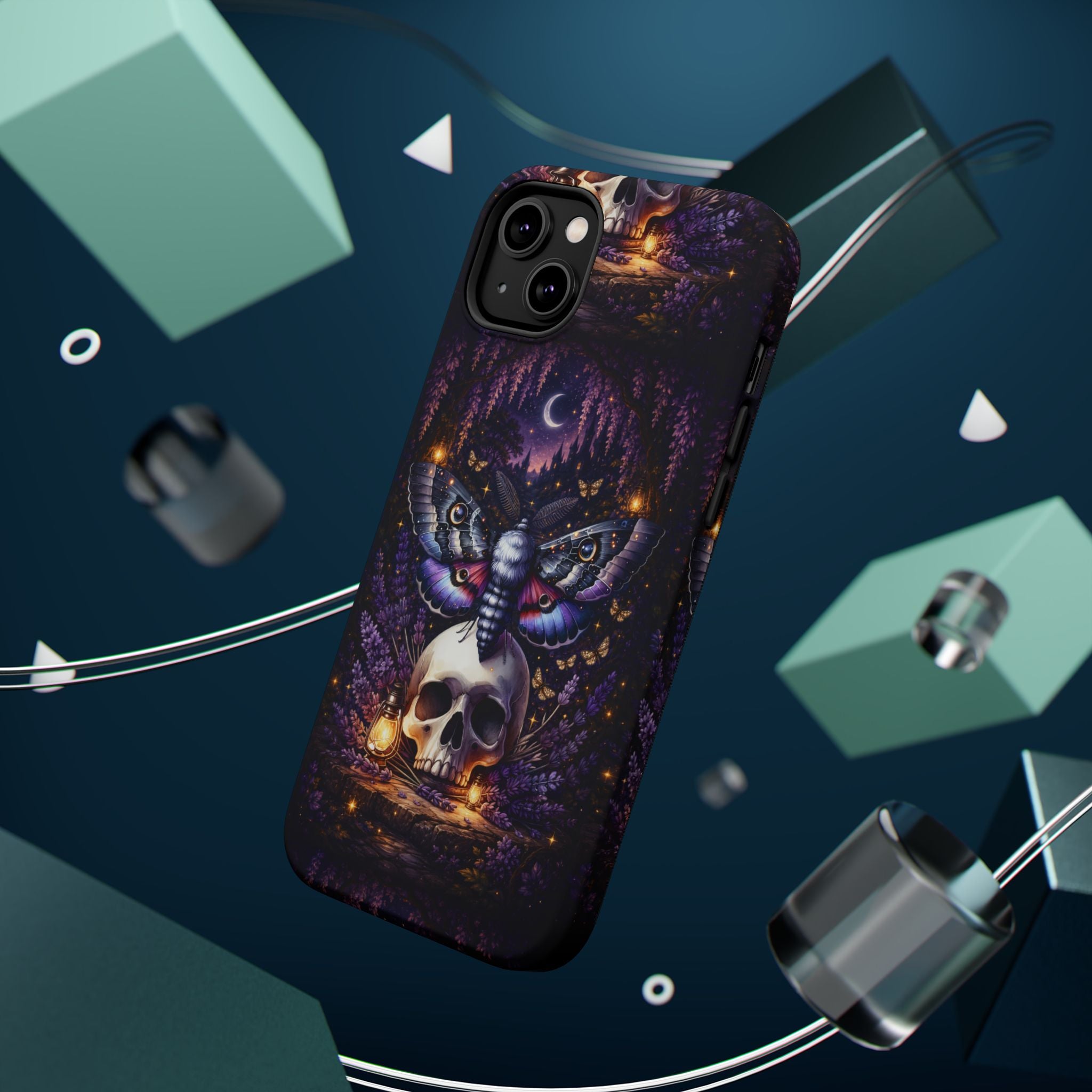 Moth & Skull Phone Case – Dark Mystical MagSafe-Compatible Cover