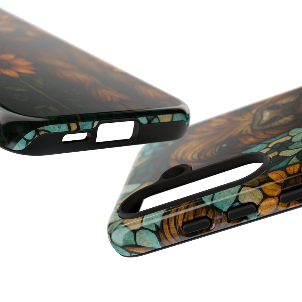Stained Glass Baby Cow Phone Case – Sunflower Farmhouse Animal Design