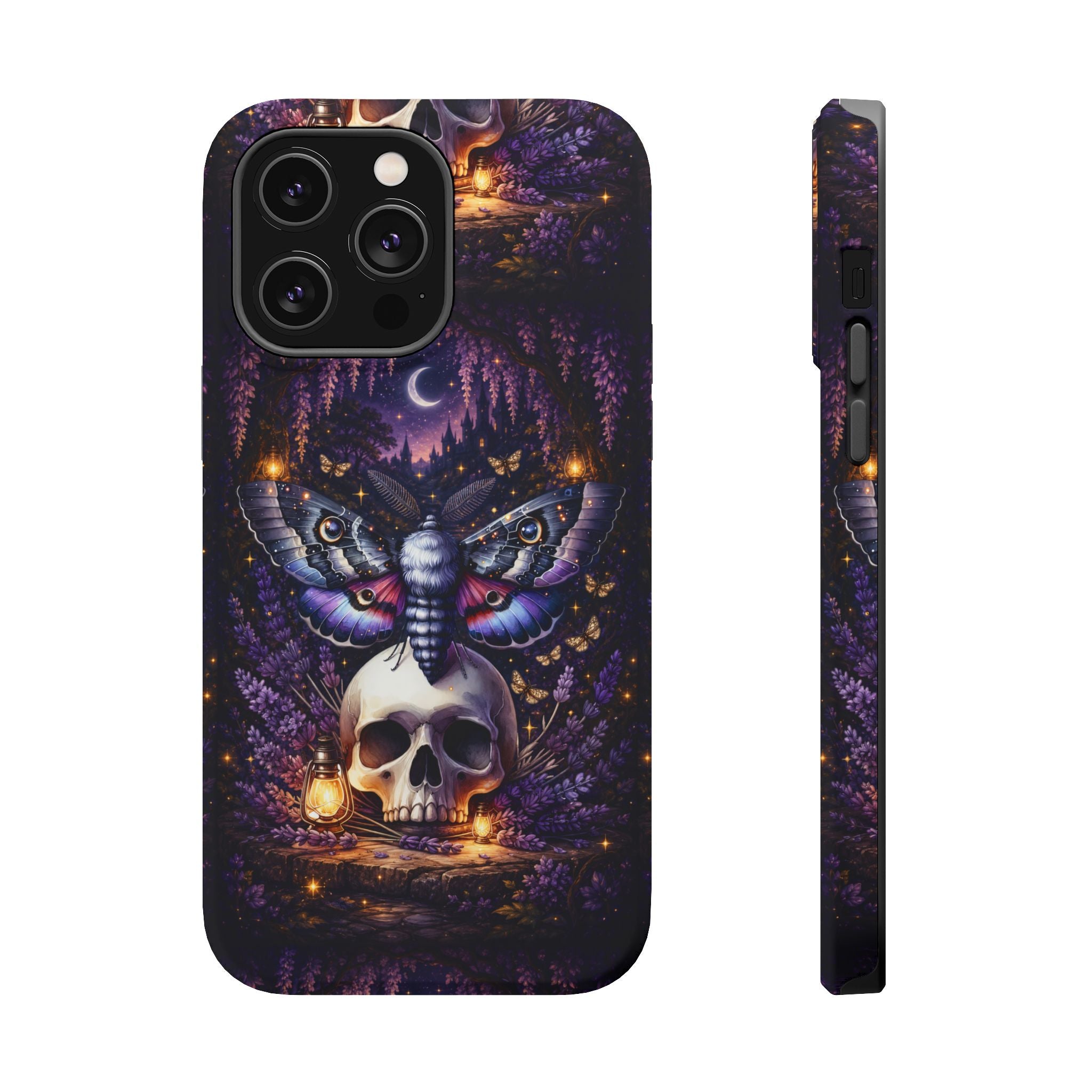 Moth & Skull Phone Case – Dark Mystical MagSafe-Compatible Cover