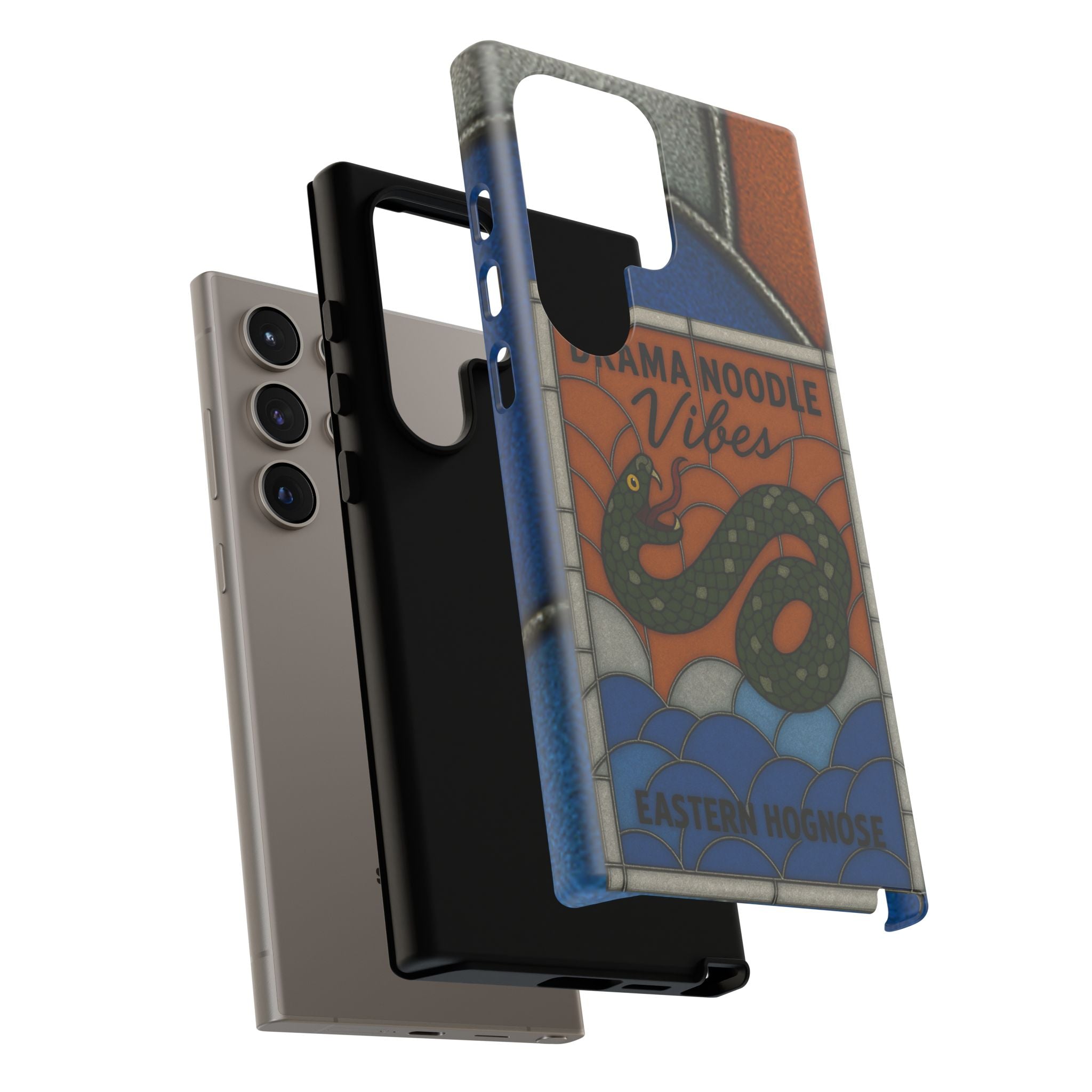 Stained Glass Snake Phone Case – Vibrant Drama Noodle Aesthetic Cover