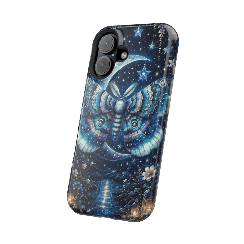 Mystic Moth Moon Phone Case – Night Sky MagSafe-Compatible Cover