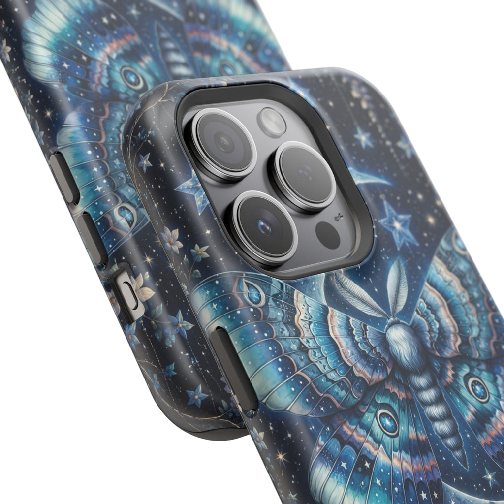 Mystic Moth Moon Phone Case – Night Sky MagSafe-Compatible Cover