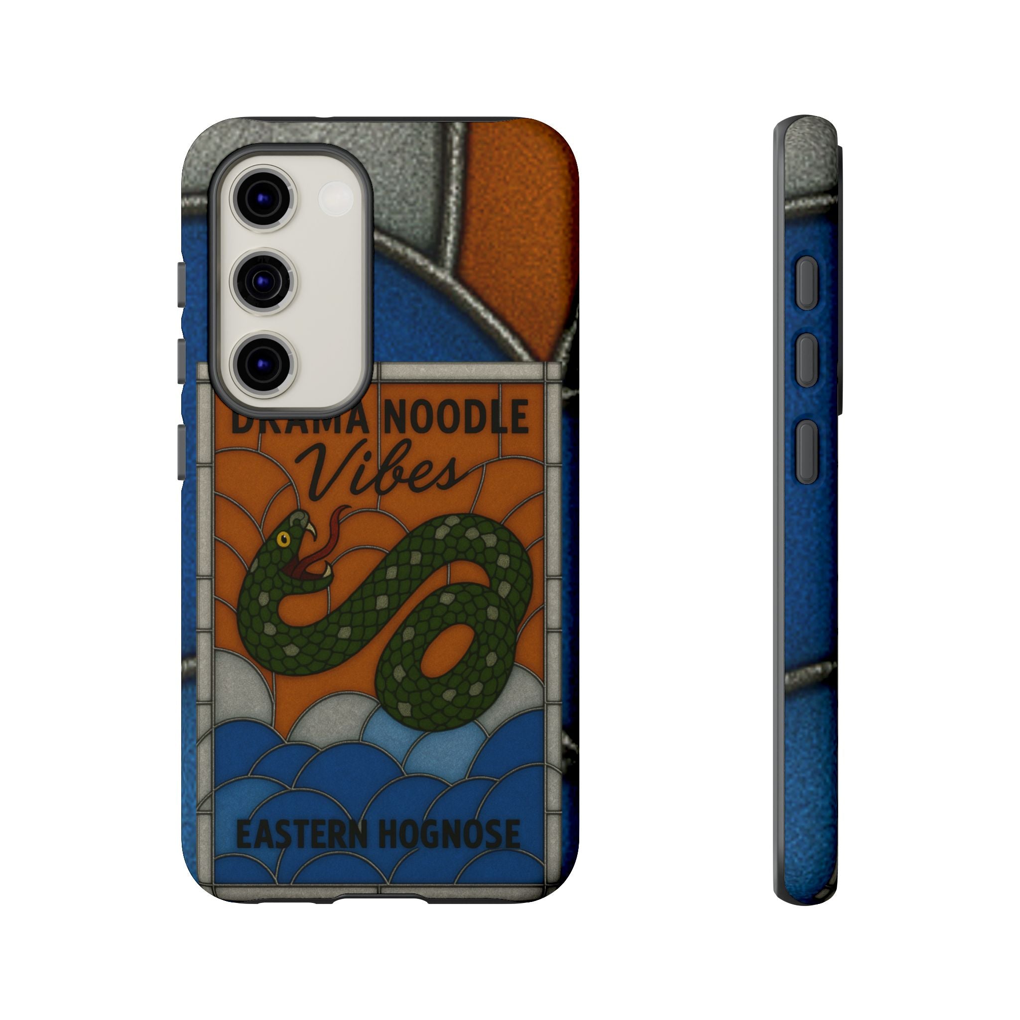 Stained Glass Snake Phone Case – Vibrant Drama Noodle Aesthetic Cover