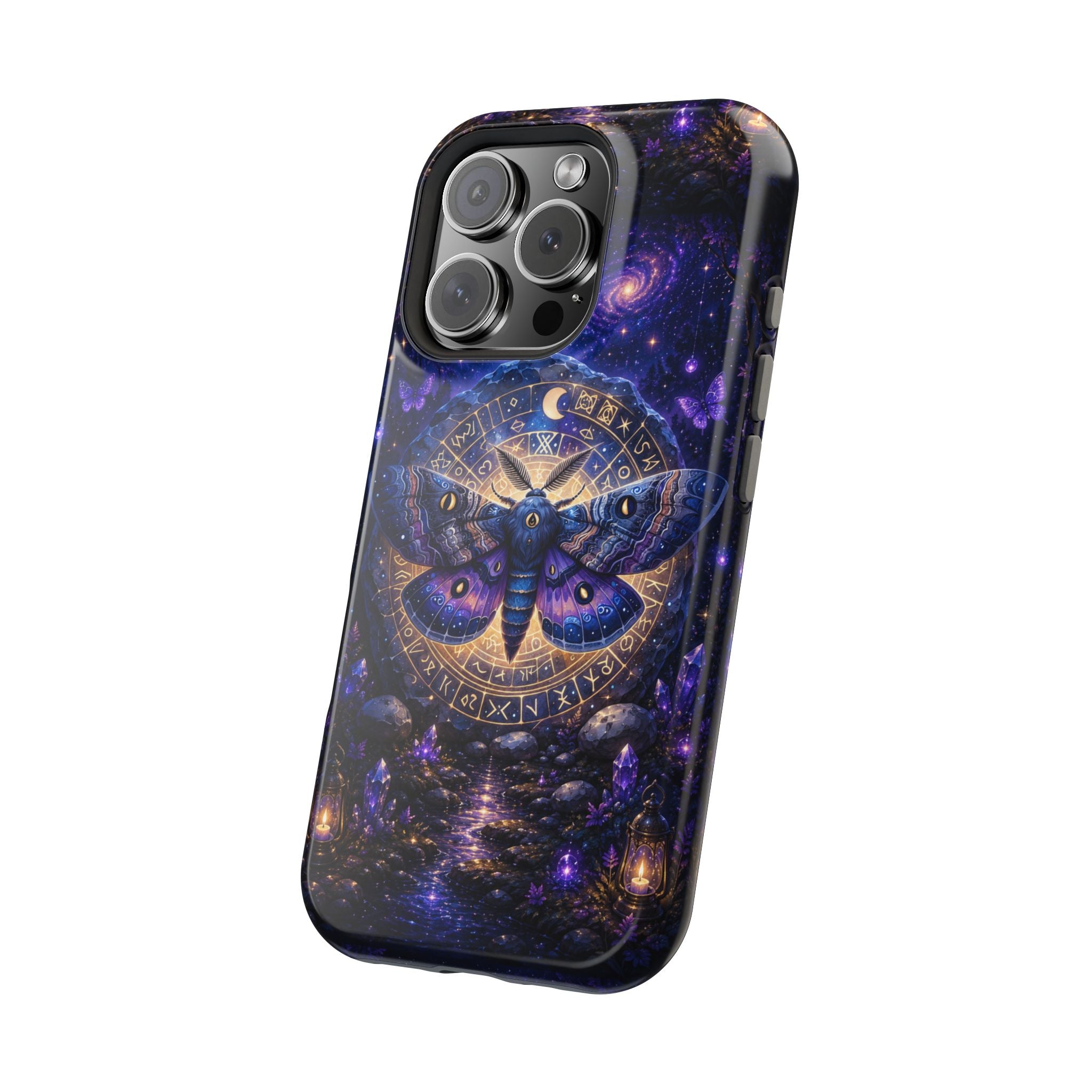 Astrological Moth Phone Case – Celestial MagSafe-Compatible Cover