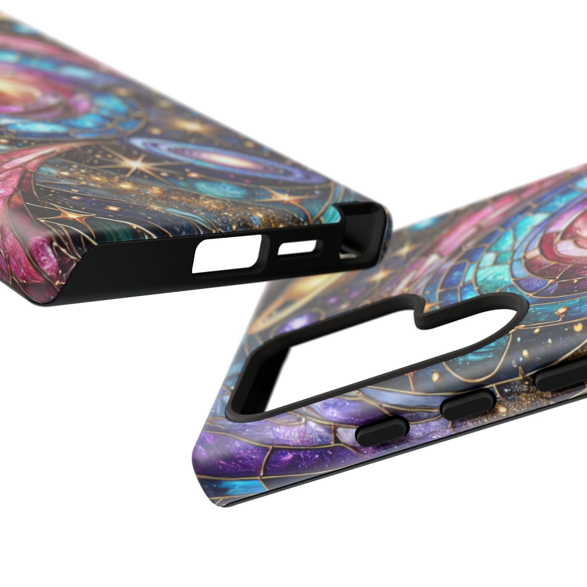 Stained Glass Celestial Android Phone Case – 3D Galaxy Full-Wrap Protective Cover with TPU Liner