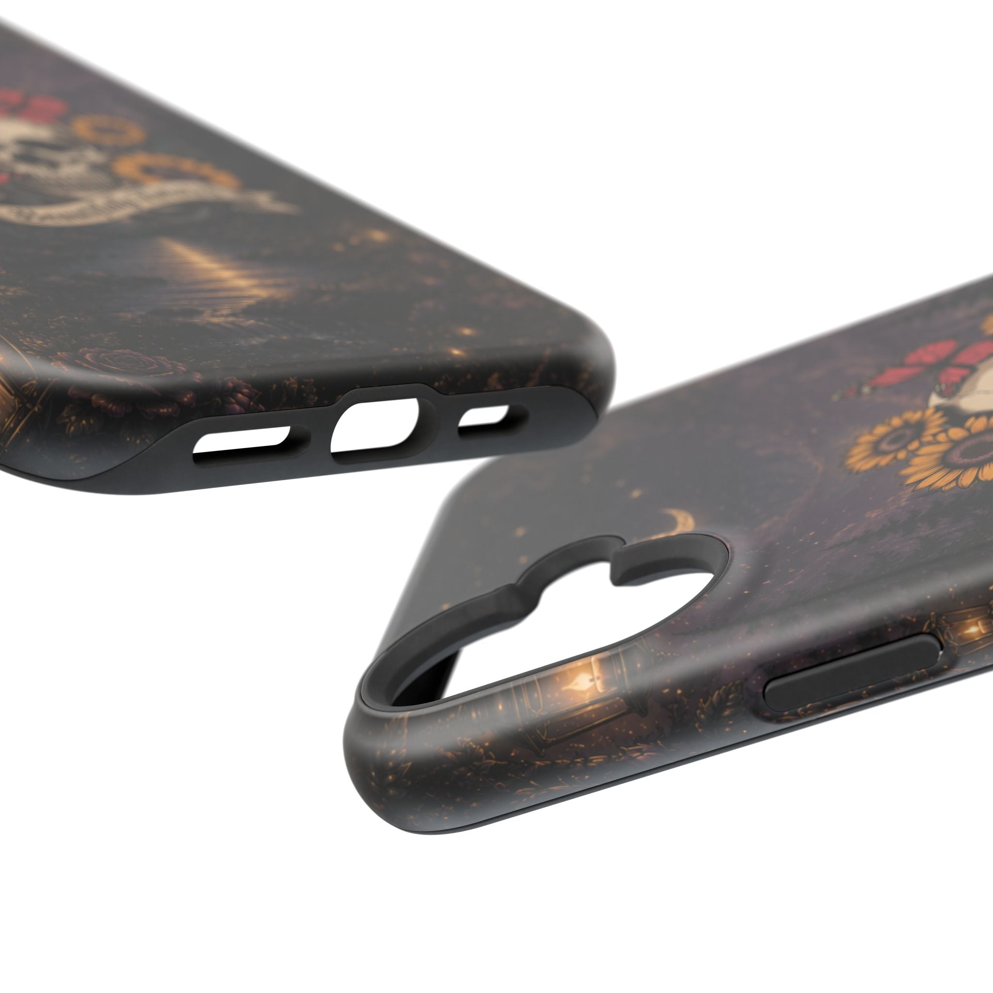 Skull, Sunflowers & Butterflies Phone Case – "Beautifully Twisted" MagSafe Cover