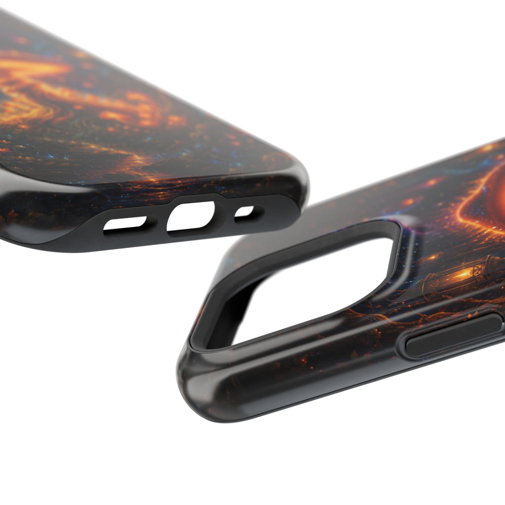 Psychedelic Glowing Mushroom Phone Case – MagSafe Galaxy Art Cover