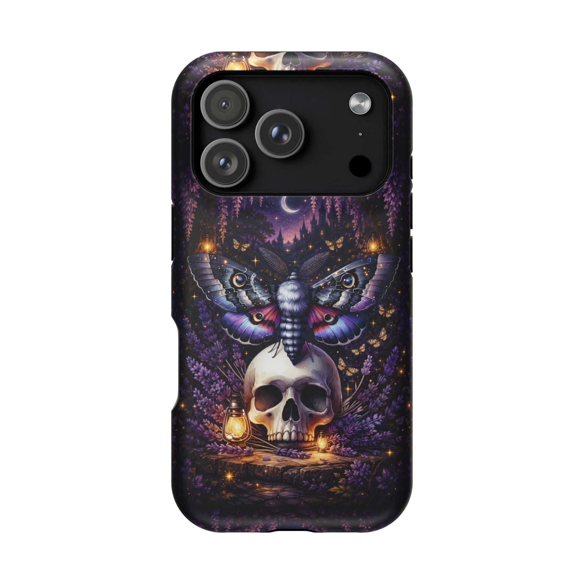 Moth & Skull Phone Case – Dark Mystical MagSafe-Compatible Cover