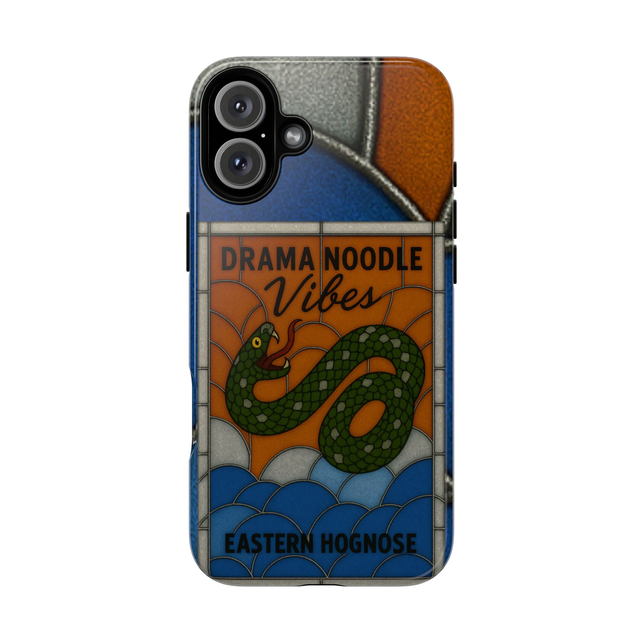 Stained Glass Snake Phone Case – Vibrant Drama Noodle Aesthetic Cover
