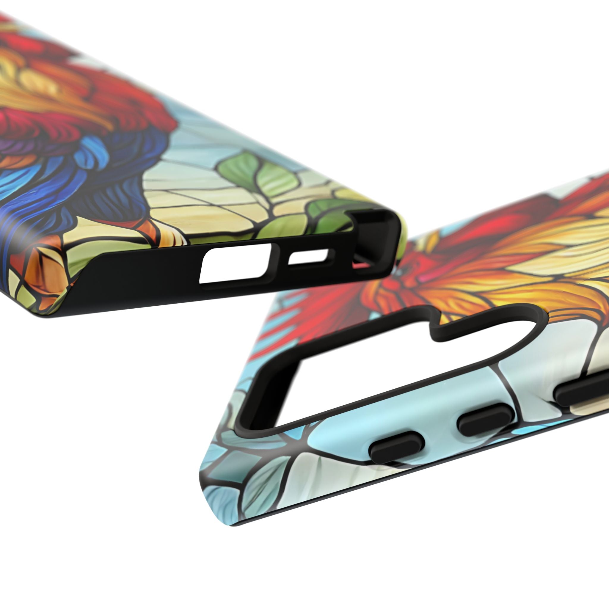 Colorful Stained Glass Rooster Android Case, Tough Protective Phone Cover, Farmhouse Decor Protective Phone Case, Unique Chicken Design