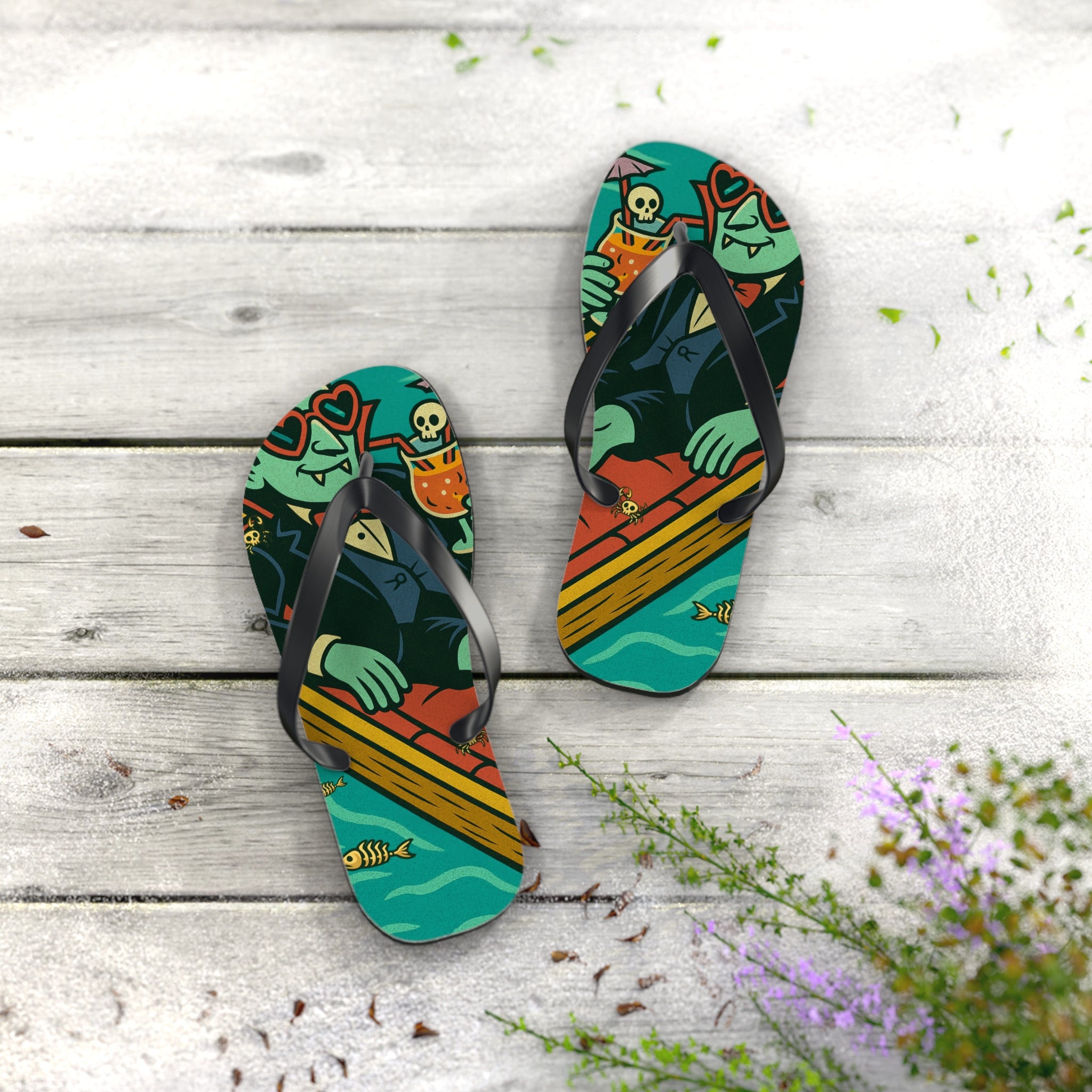 Vampire Flip Flops - Summerween Footwear