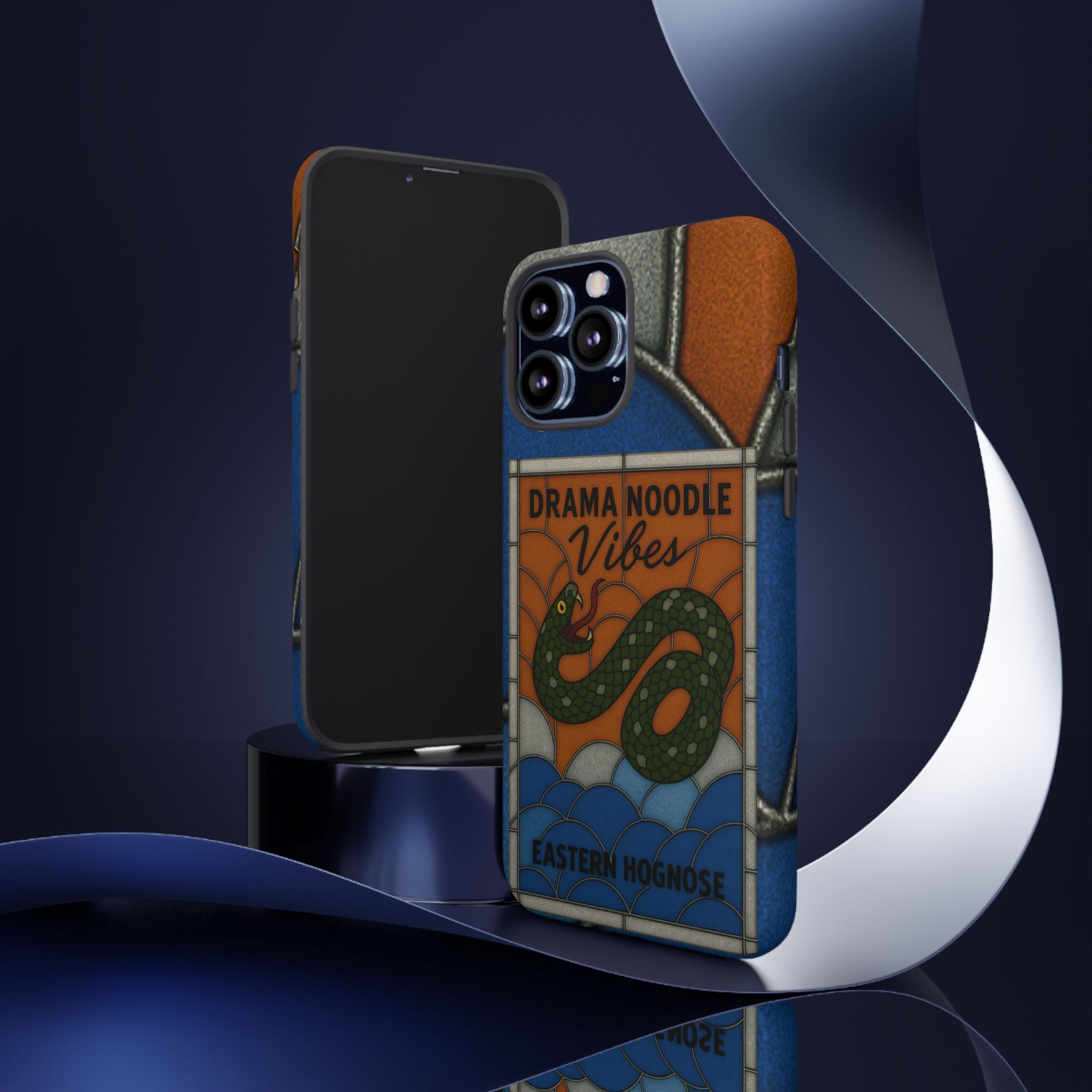 Stained Glass Snake Phone Case – Vibrant Drama Noodle Aesthetic Cover