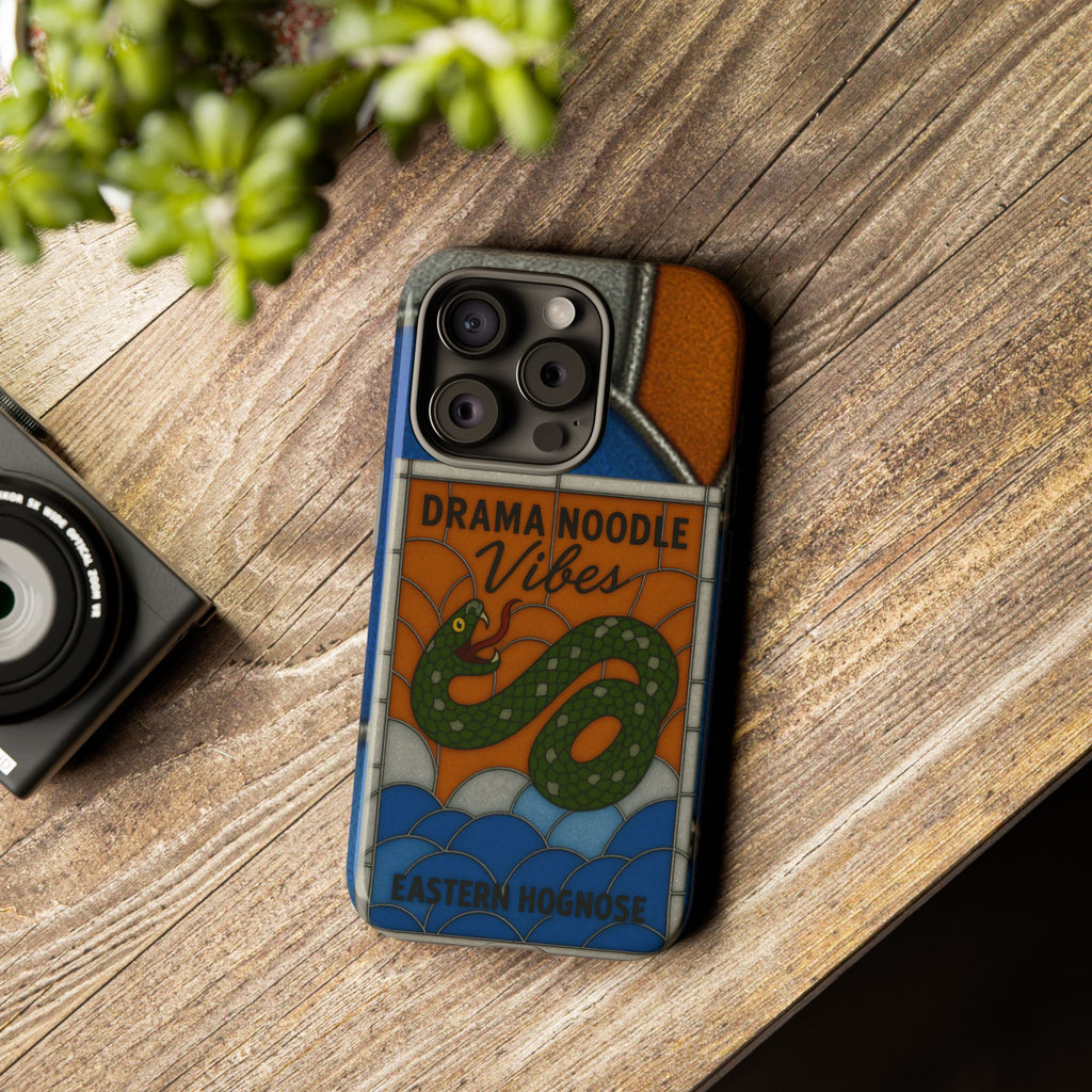 Stained Glass Snake Phone Case – Vibrant Drama Noodle Aesthetic Cover