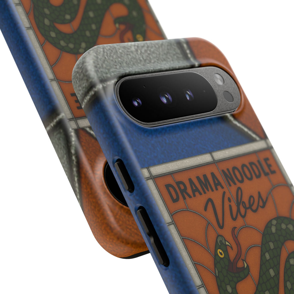 Stained Glass Snake Phone Case – Vibrant Drama Noodle Aesthetic Cover