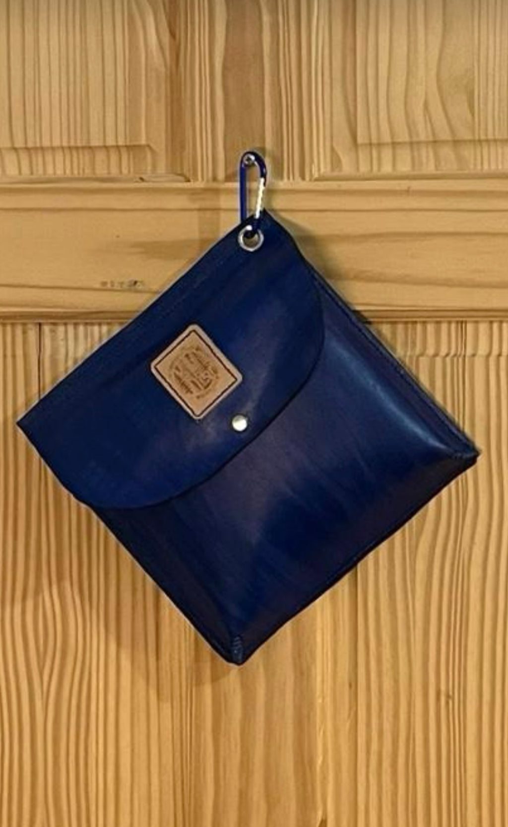 Genuine Leather Blue Haversack Bag