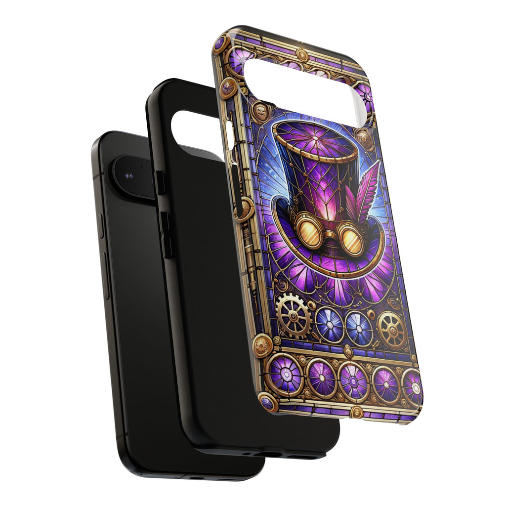 Stained Glass Steampunk Android Phone Case – 3D Full-Wrap Protective Cover with TPU Liner