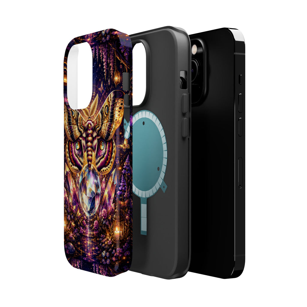 Mystic Moth Crystal Phone Case – Jewel-Toned MagSafe-Compatible Cover