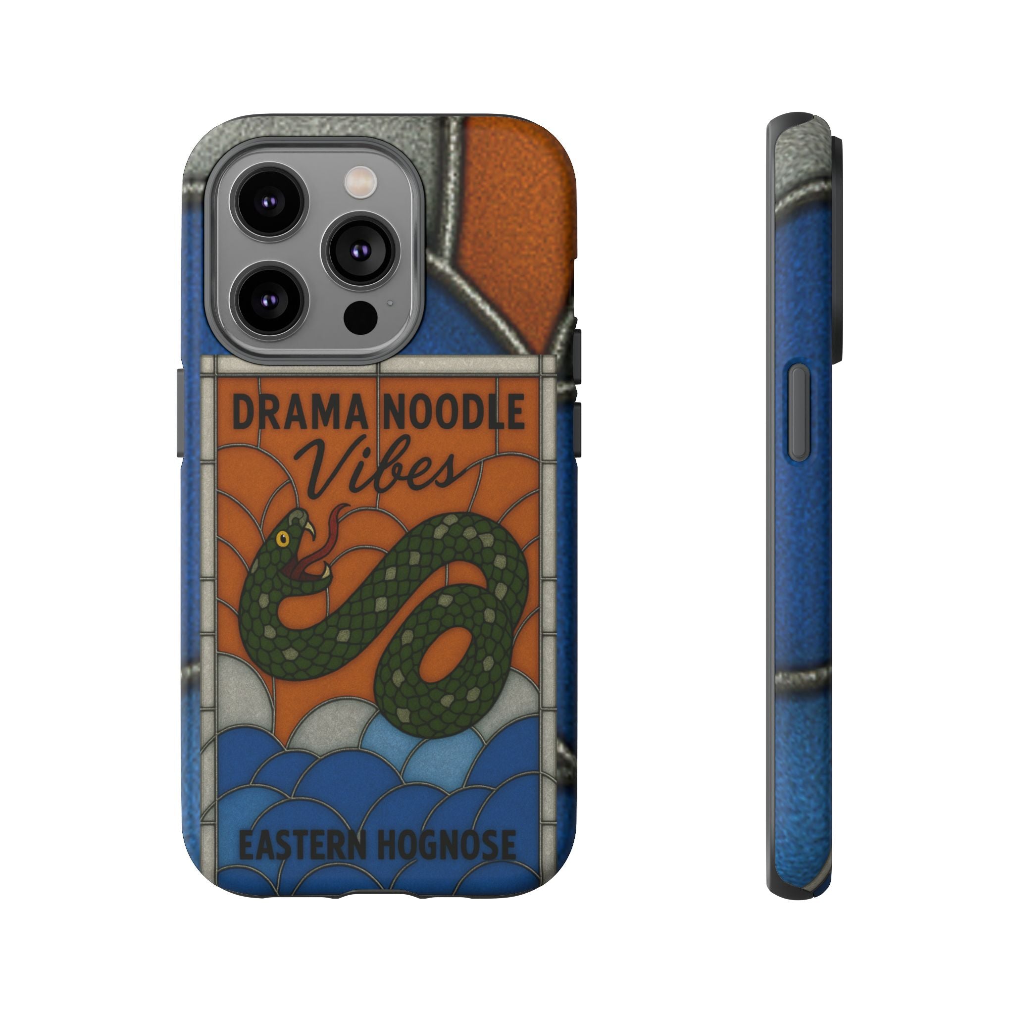 Stained Glass Snake Phone Case – Vibrant Drama Noodle Aesthetic Cover