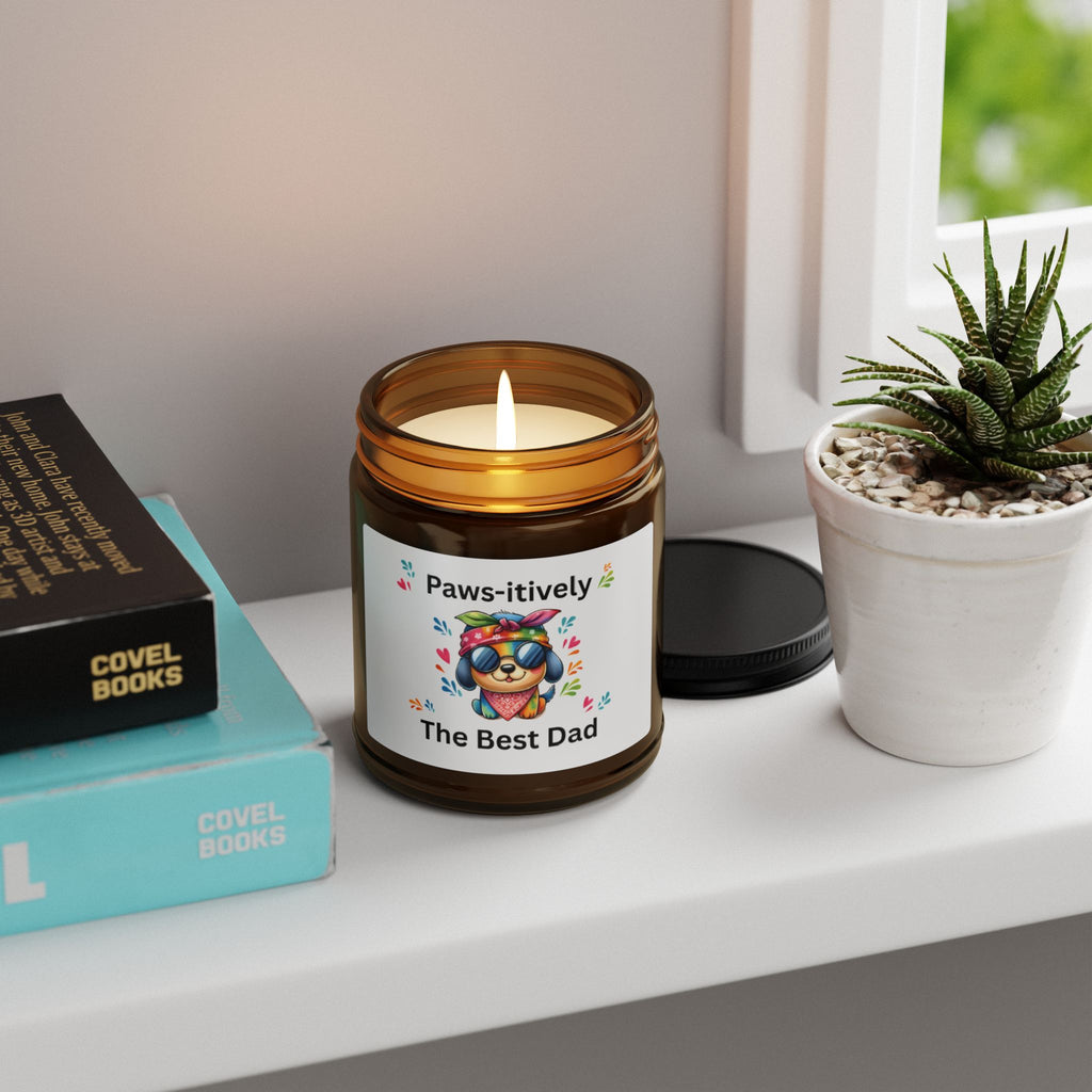 Paws-itively The Best Dad Scented Soy Candle, Dog Dad Gift