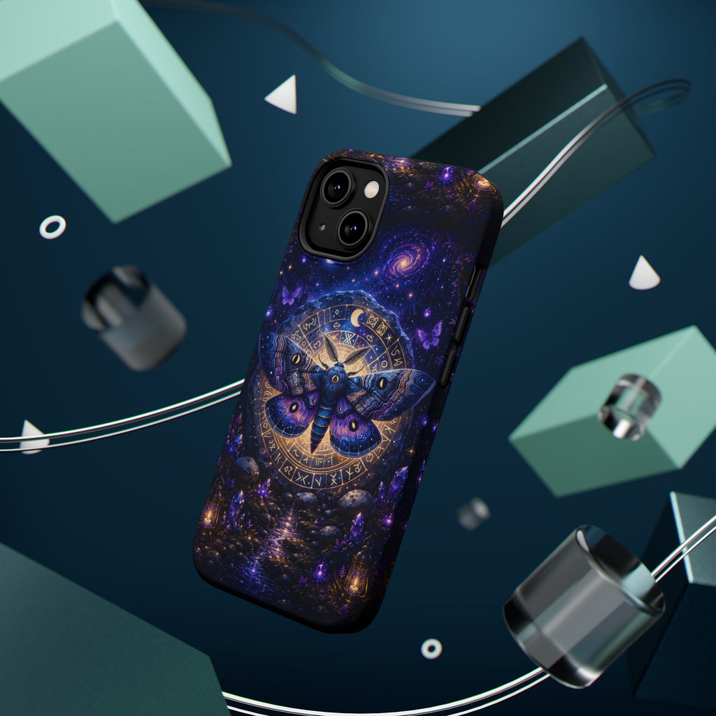 Astrological Moth Phone Case – Celestial MagSafe-Compatible Cover