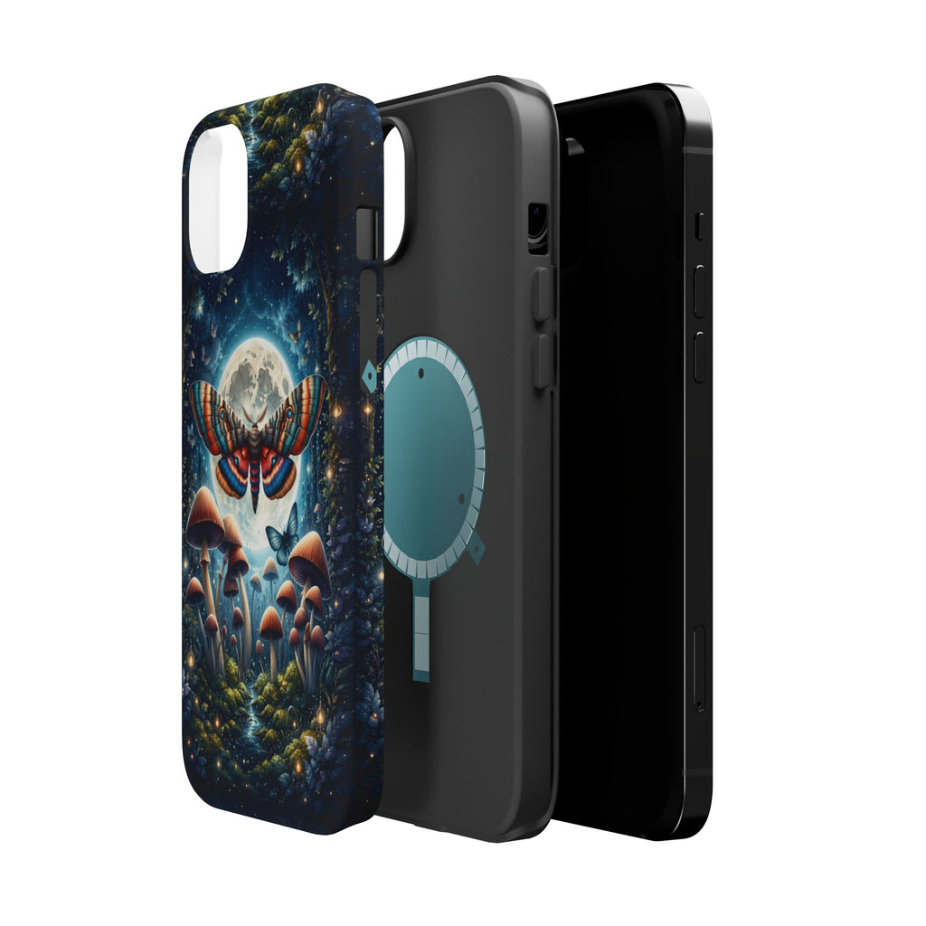 Mystic Moth Moon Phone Case – Whimsical MagSafe-Compatible Cover