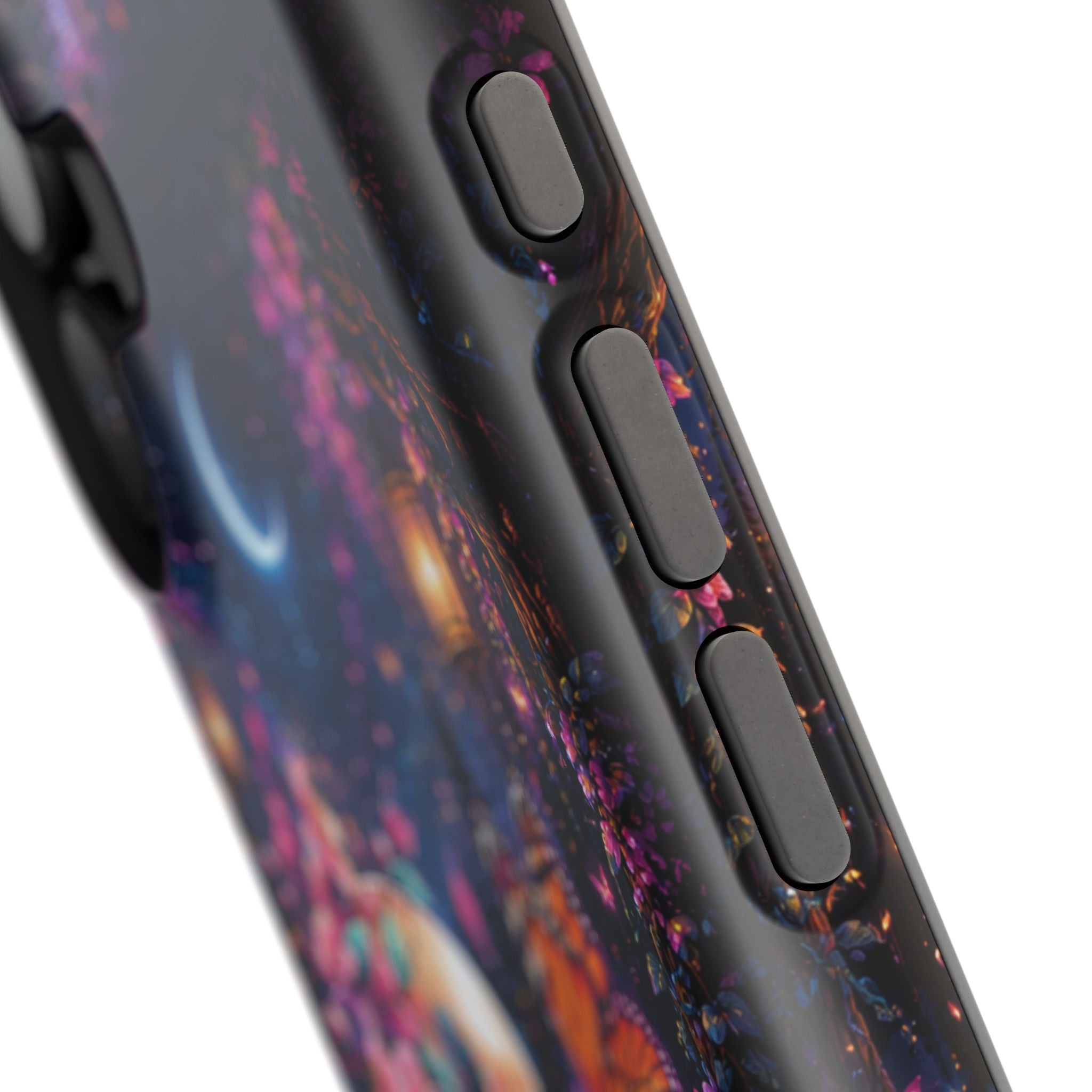 Skull & Cherry Blossom Phone Case – Floral Gothic MagSafe Cover