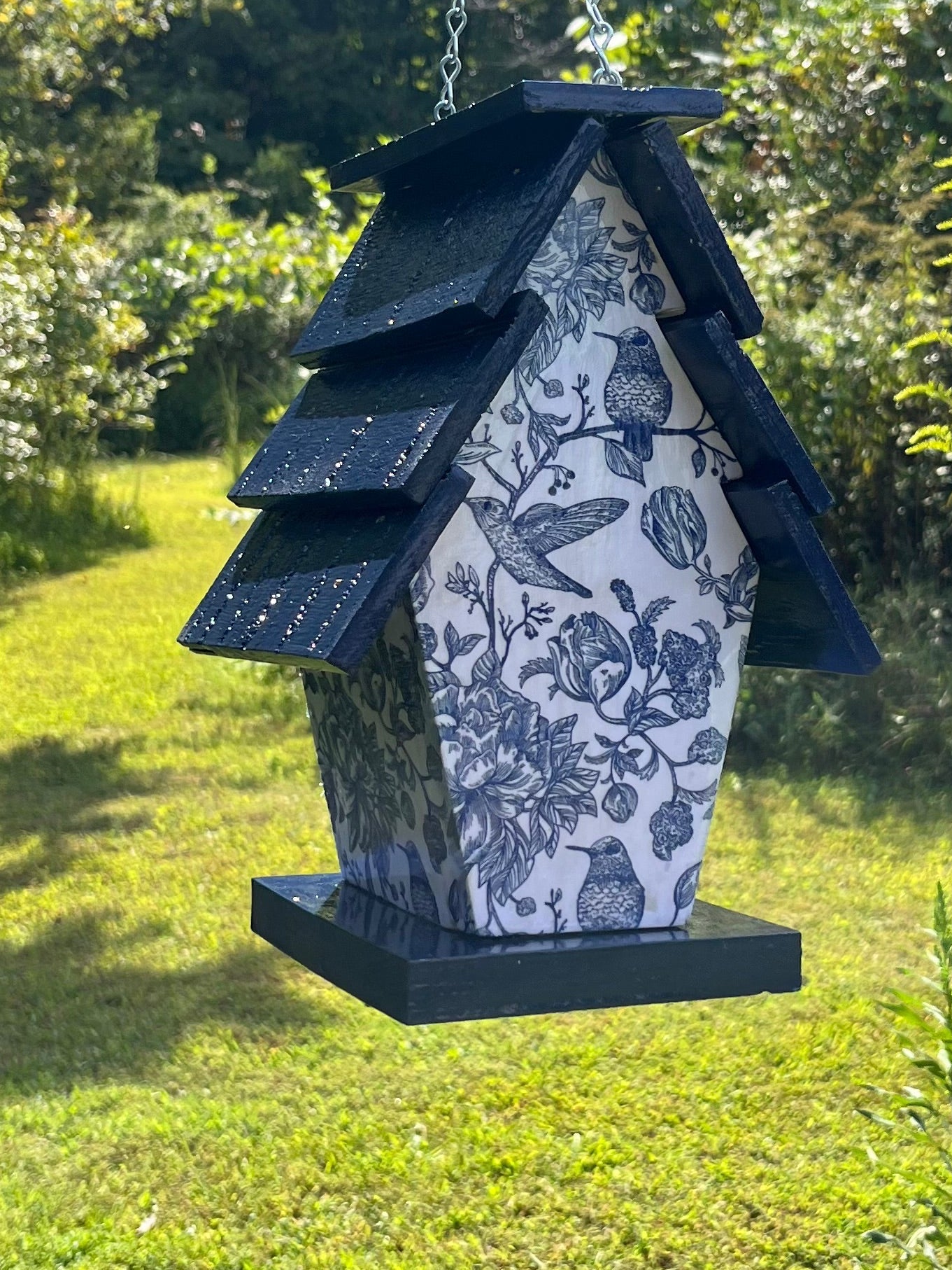 Handmade Classic Green Wooden Birdhouse