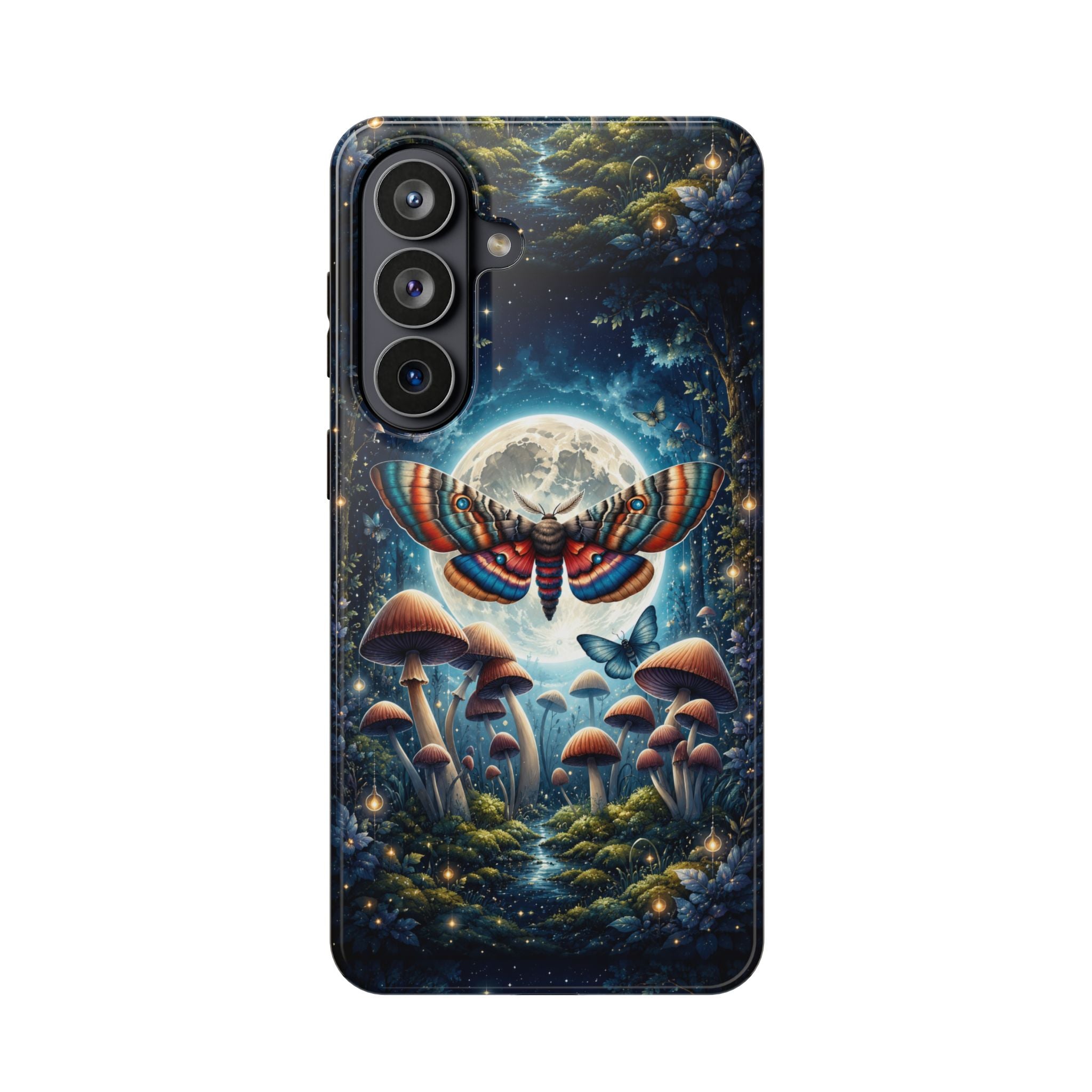 Mystic Moth Moon Phone Case – Whimsical MagSafe-Compatible Cover