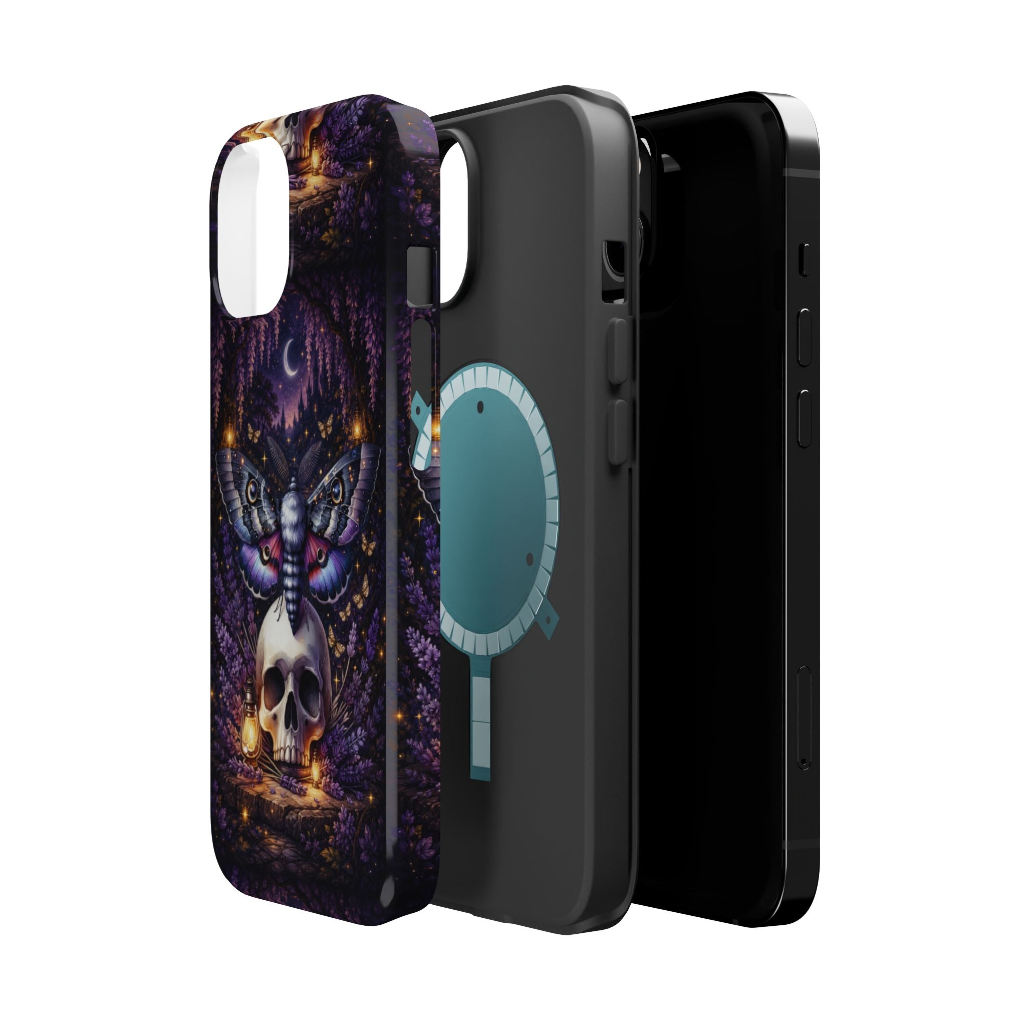 Moth & Skull Phone Case – Dark Mystical MagSafe-Compatible Cover
