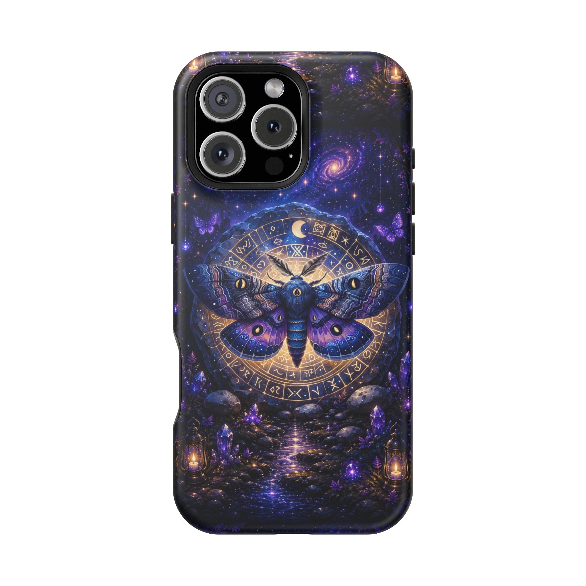 Astrological Moth Phone Case – Celestial MagSafe-Compatible Cover